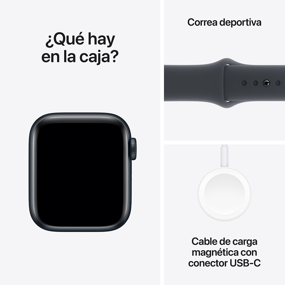 Apple Watch SE GPS 40mm Midnight Aluminum Case with Midnight Sport Band M/L - Perfect for Fitness Tracking, Workouts & Everyday Wear