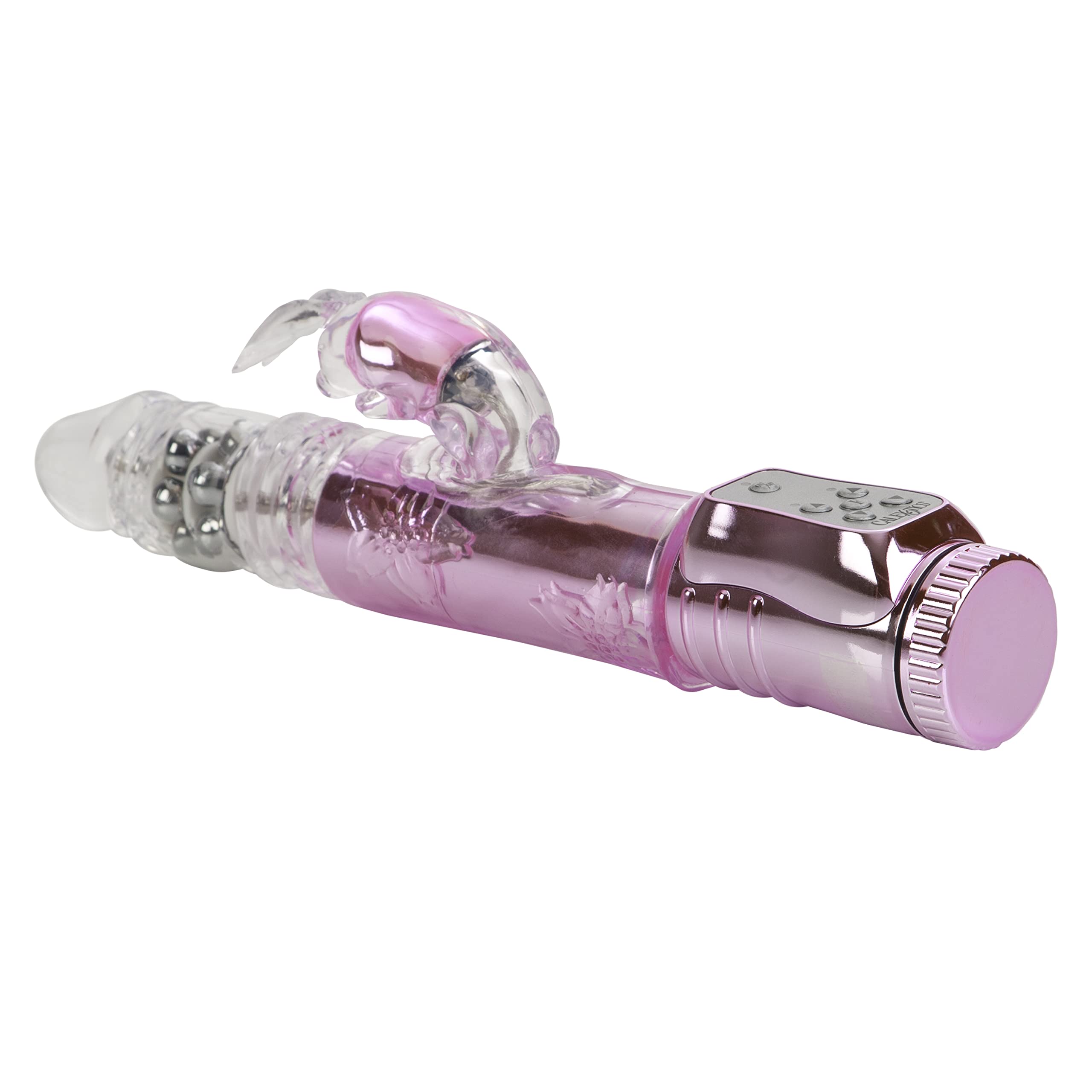 CalExotics Thrusting Jack Rabbit Vibrator with Rotating Shaft - Dual Stimulation G Spot & Clitoral Massager - Adult Sex Toy for Couples & Solo Play - Pink - Perfect for Spicing Up Your Intimate Moments & Enhancing Couples' Playtime