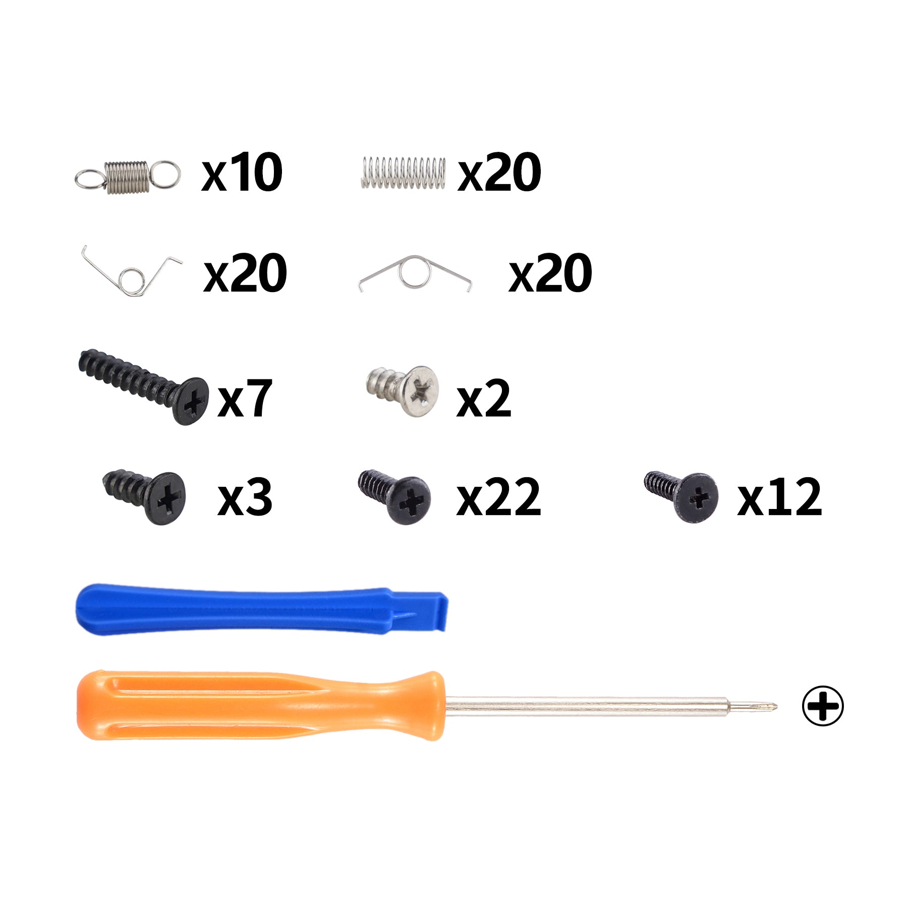 eXtremeRate PS5 Edge Controller Repair Kit - Cross Screwdriver, Springs, Screws & Prying Tool | DIY Fix for Stick Drift & Button Issues | Perfect for Gaming Enthusiasts & Professional Repairs