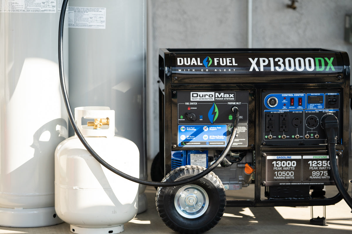 13,000W Dual Fuel Portable Generator with CO Alert - Reliable Backup Power for Home, Camping & Emergency Use