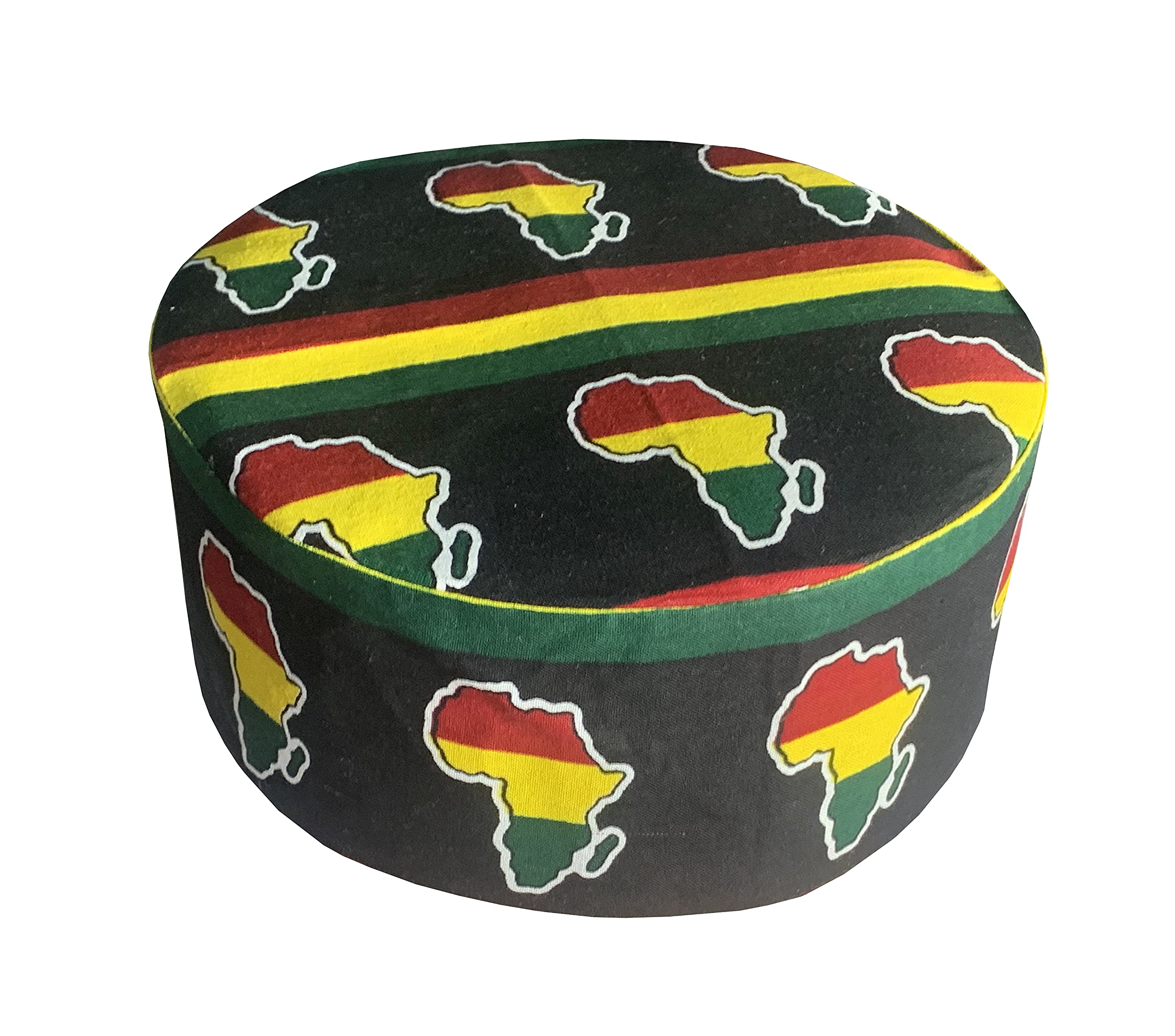 Authentic Kente Kufi Hat for Men - Traditional African Headwear for Weddings, Parties & Cultural Events - Perfect Match with Dashikis and African Print Dresses