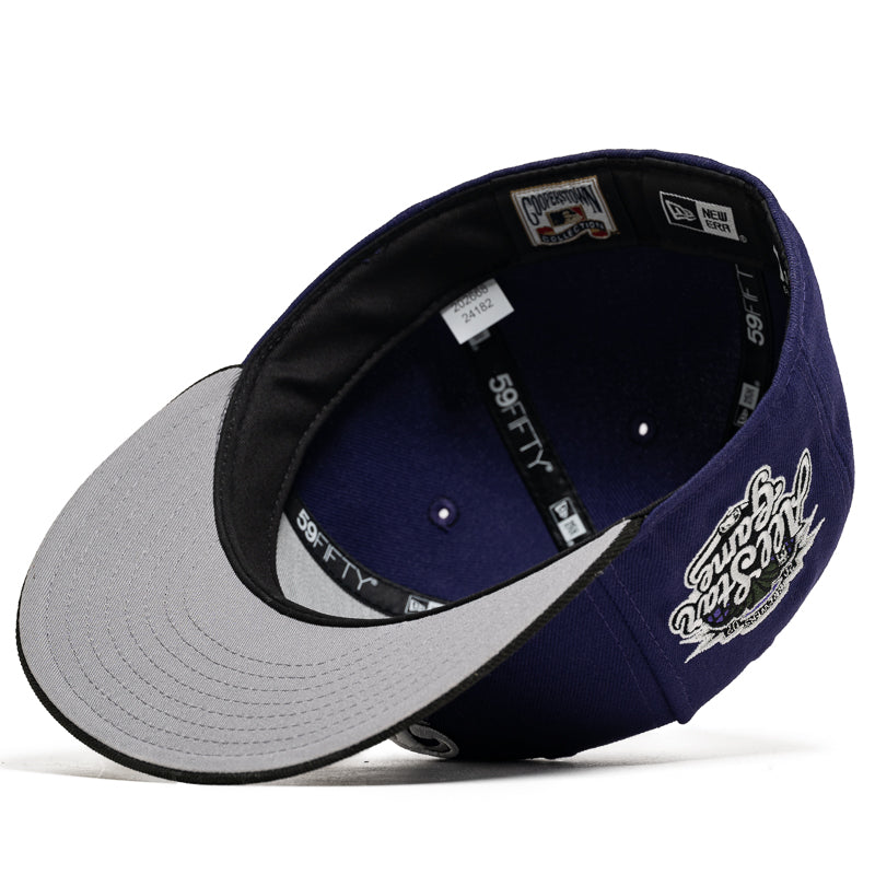New Era x Politics Milwaukee Brewers 59FIFTY Fitted Hat - Purple & Black Snapback Baseball Cap for Men & Women - Perfect for Baseball Games, Streetwear Fashion & Sports Fans