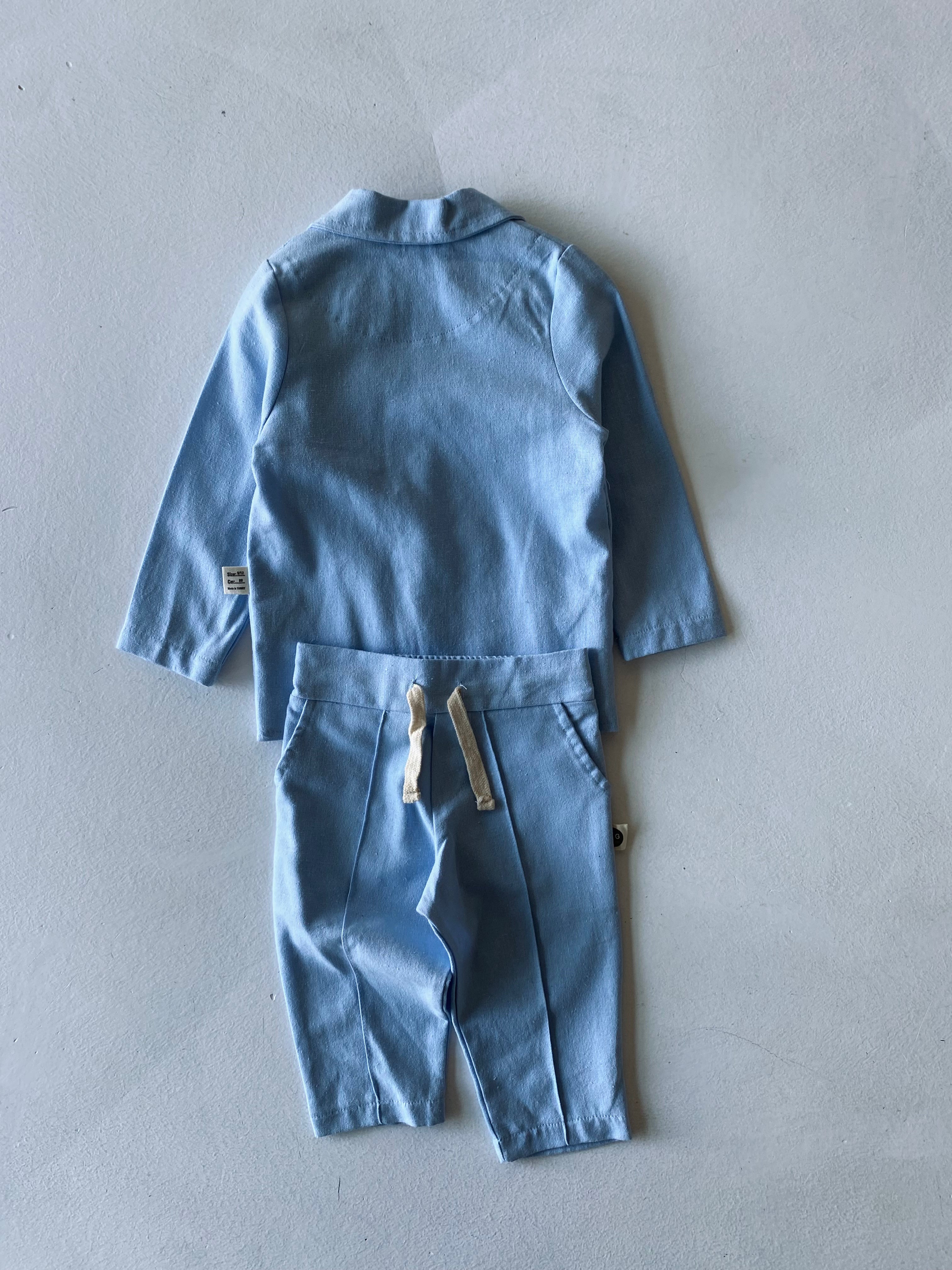 Baby Linen 3-Piece Suit Set - Soft & Breathable Outfit for Newborns & Infants - Perfect for Summer, Photos & Special Occasions