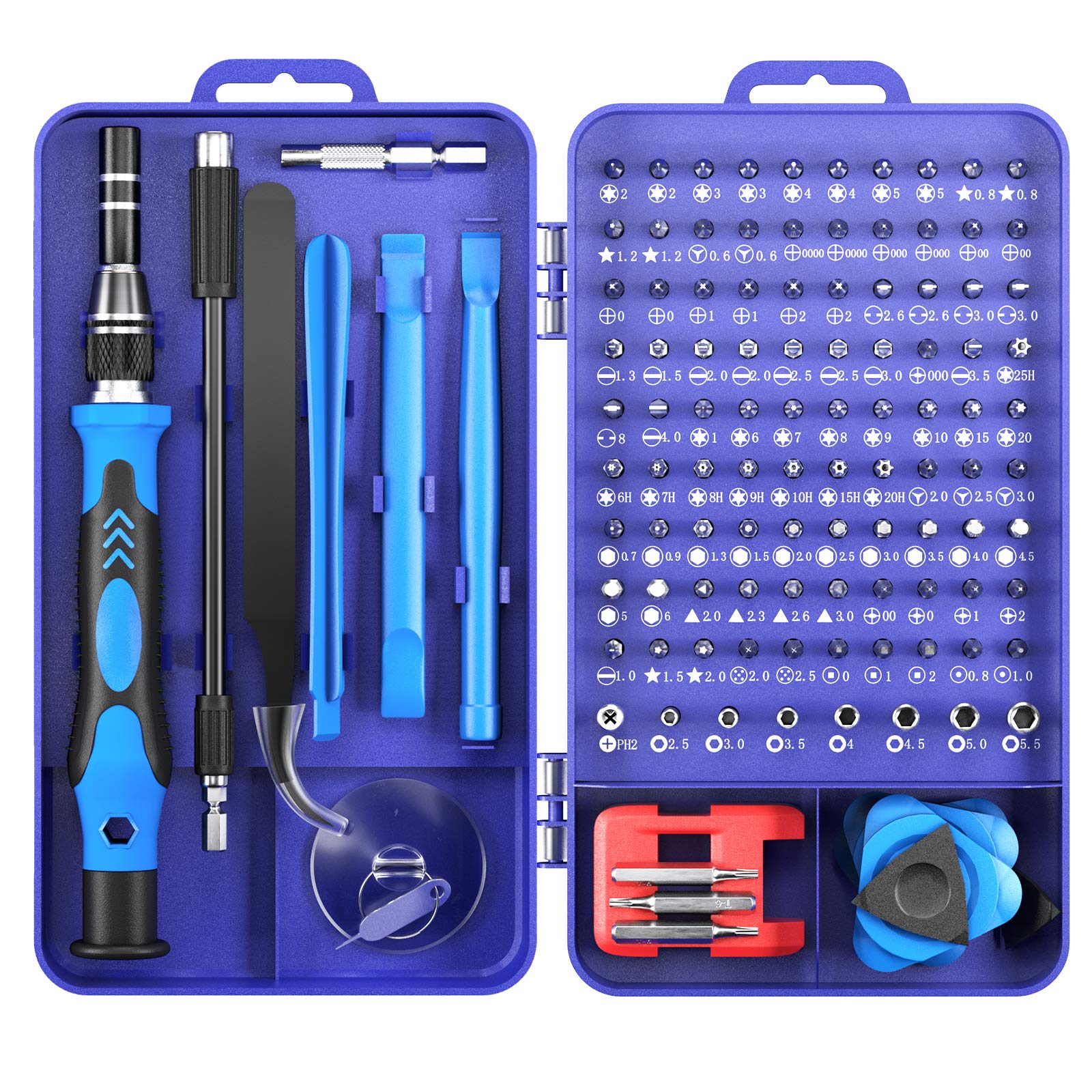 122-in-1 Precision Magnetic Screwdriver Set - Mini Computer Repair Kit with Case for Laptop, Phone, Watch, Camera, TV, Eyeglass, PC, and Home DIY Projects