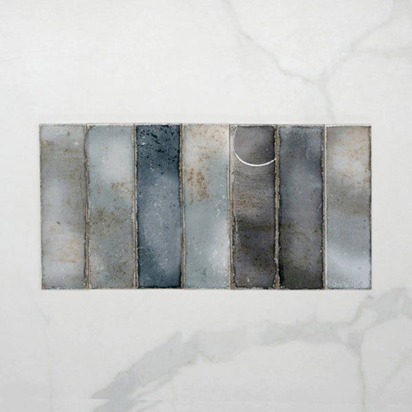 Anthracite Grey Leon Spanish Subway Tile Glossy Ceramic 2.72 x 9.45 Inch - Perfect for Kitchen Backsplash, Bathroom Walls & Modern Interior Design