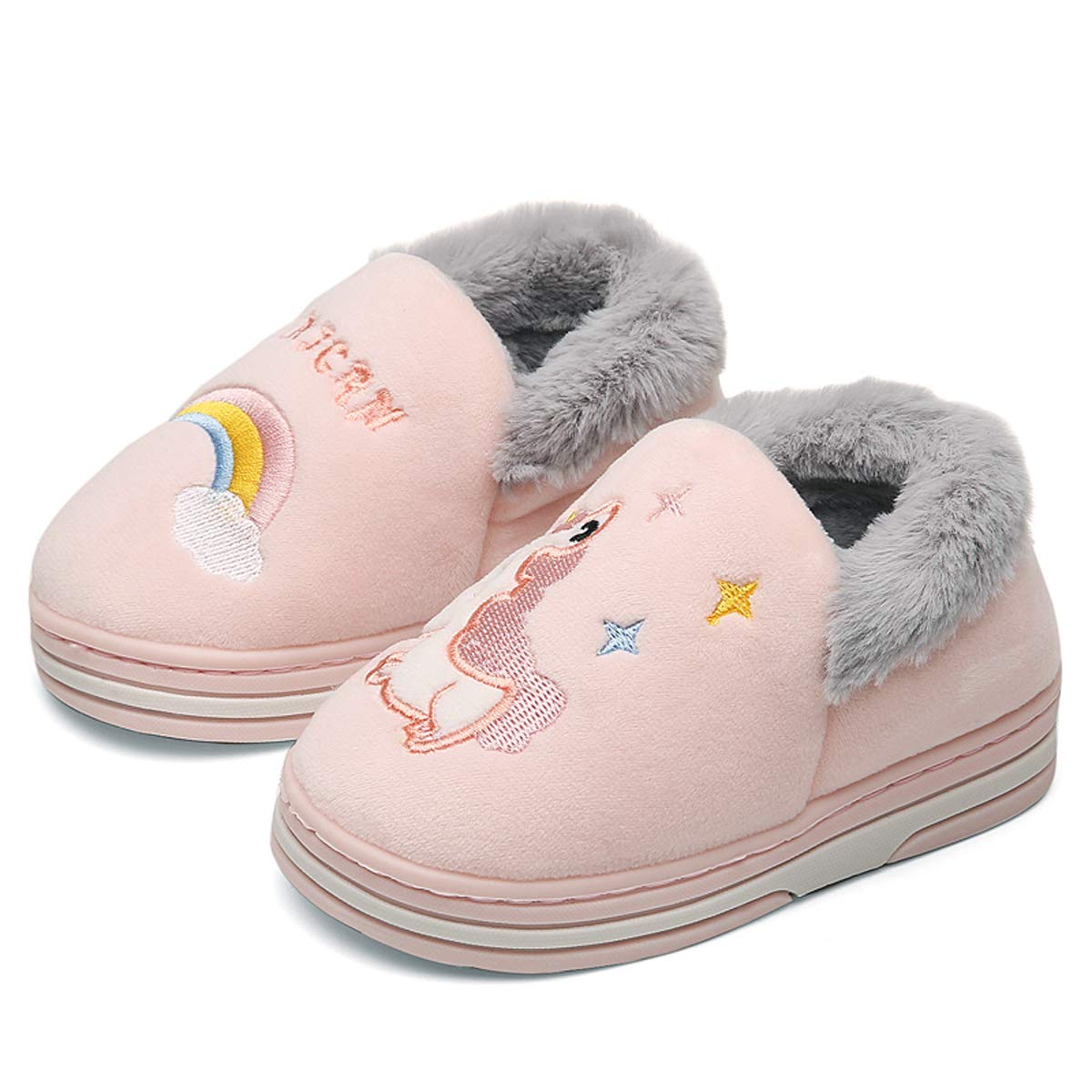 **Warm Fuzzy Kids House Slippers for Boys & Girls - Cozy Indoor Bedroom Shoes for Winter Comfort - Perfect for Home, Playtime & Relaxation**