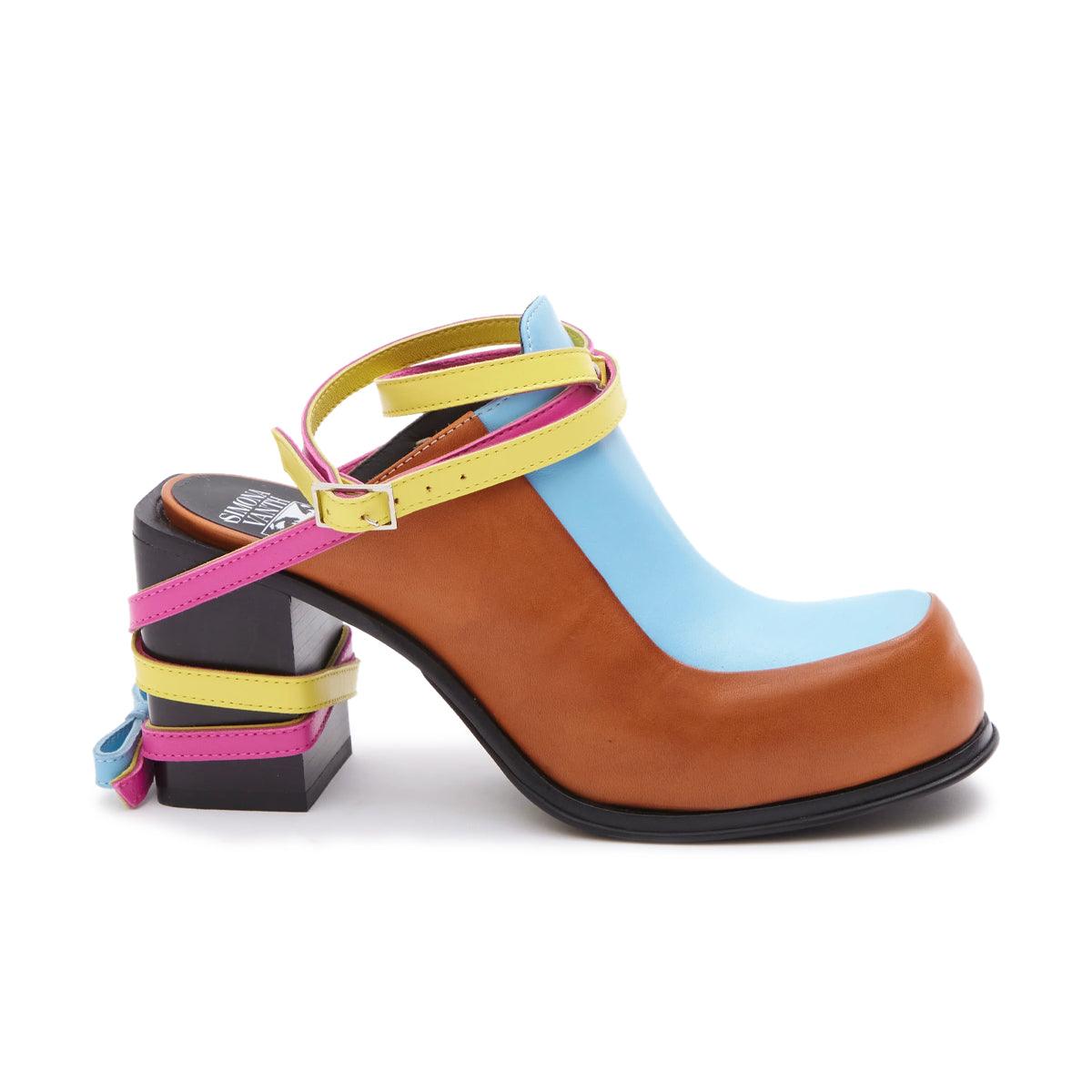 Simona Vanth Tango Stacked Heels for Women - Multi Color Chunky High Heels | Perfect for Parties, Weddings & Night Out