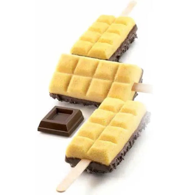 Choco Stick Ice Cream Pop Mold - 12 Reusable Silicone Forms for Homemade Frozen Treats | Perfect for Summer Parties, Kids Snacks & Dessert Making