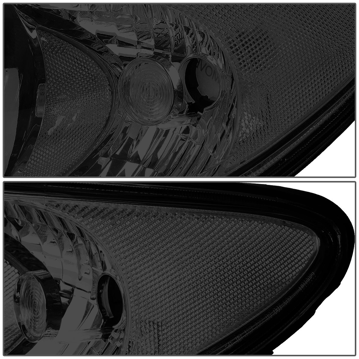 DNA MOTORING HL-OH-050-SM-CL1 Smoked/Clear Headlight Pair - Compatible with 2007-2009 Hyundai Elantra | Replacement Headlights for Improved Night Visibility & Style Upgrade