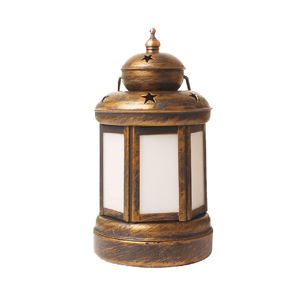 Vintage Rechargeable LED Kerosene Lantern - Retro Table Lamp for Bars, Cafes & Outdoor Use - Hurricane Lamp with Warm Ambiance Lighting (Choose Color) - Perfect for Patio, Camping & Emergency Power Outages