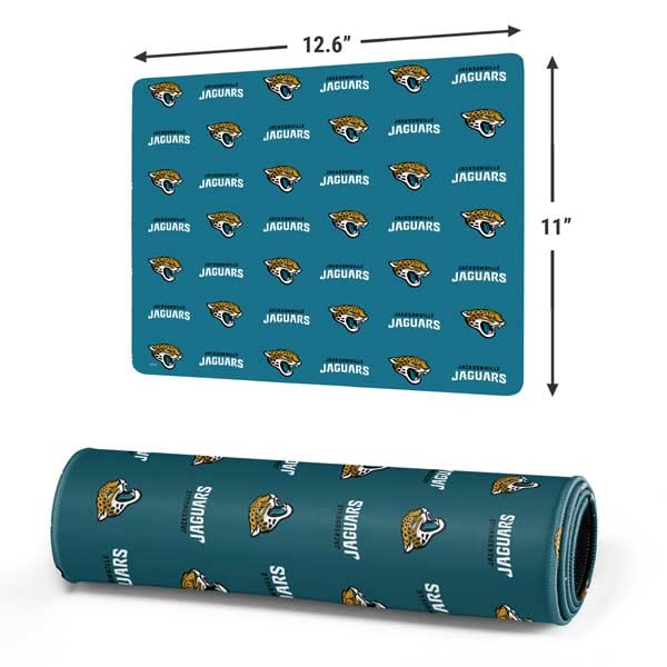 Skinit Small Gaming Mouse Pad - Officially Licensed NFL Jacksonville Jaguars Blitz Series Design with Stitched Edges | Waterproof & Non-Slip Rubber Base | Perfect for Gaming, Office & Home Desk Setup | Keyboard & Mouse Mat for PC, Laptop & Workstation