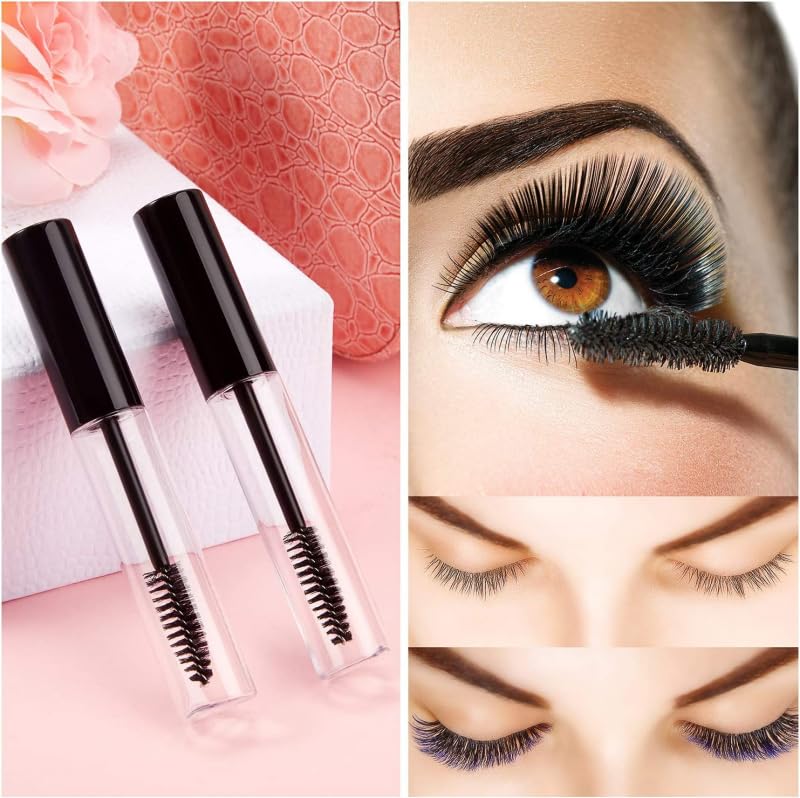 VASADIGITAL 2 Pack 7ml Empty Eyelash Extension Glue Tube with Brush & Funnel - Refillable Mascara Container for DIY Lash Extensions, Professional Salon Use, and Travel-Friendly Makeup Storage