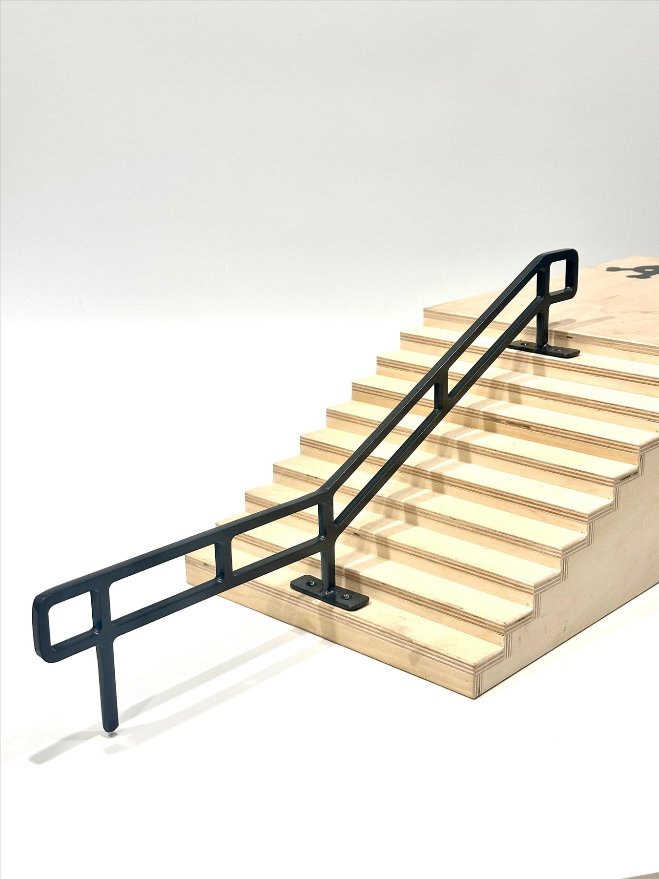 Grind Right Fingerboard Rail - Square 10 Stair Long Donger for Skateboard Training | Perfect for Skateboard Practice, Tricks & Street Style at Home or Park