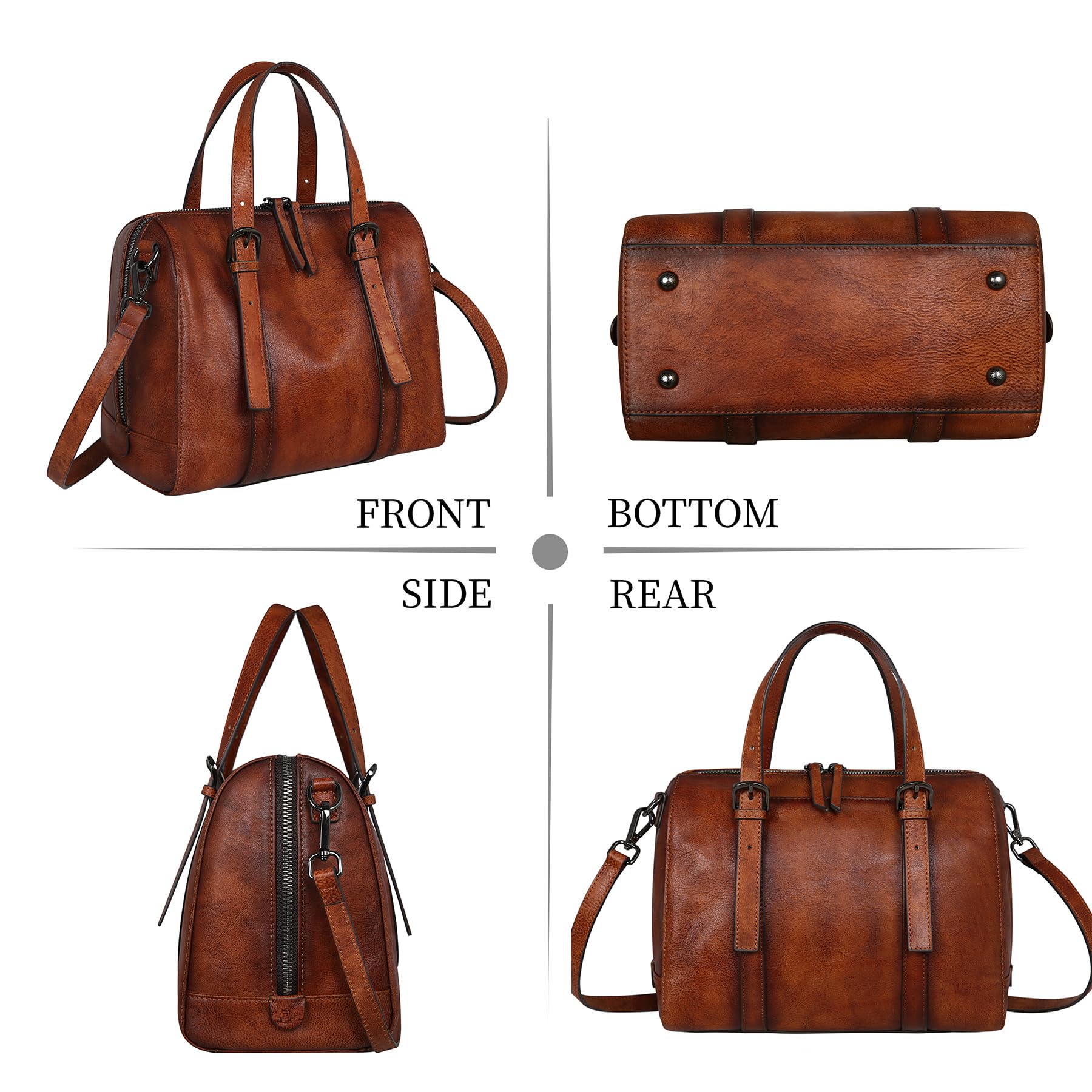 Genuine Leather Purses for Women - Designer Hobo Crossbody Bag & Satchel Handbag with Top Handle - Perfect for Travel, Work, and Everyday Use