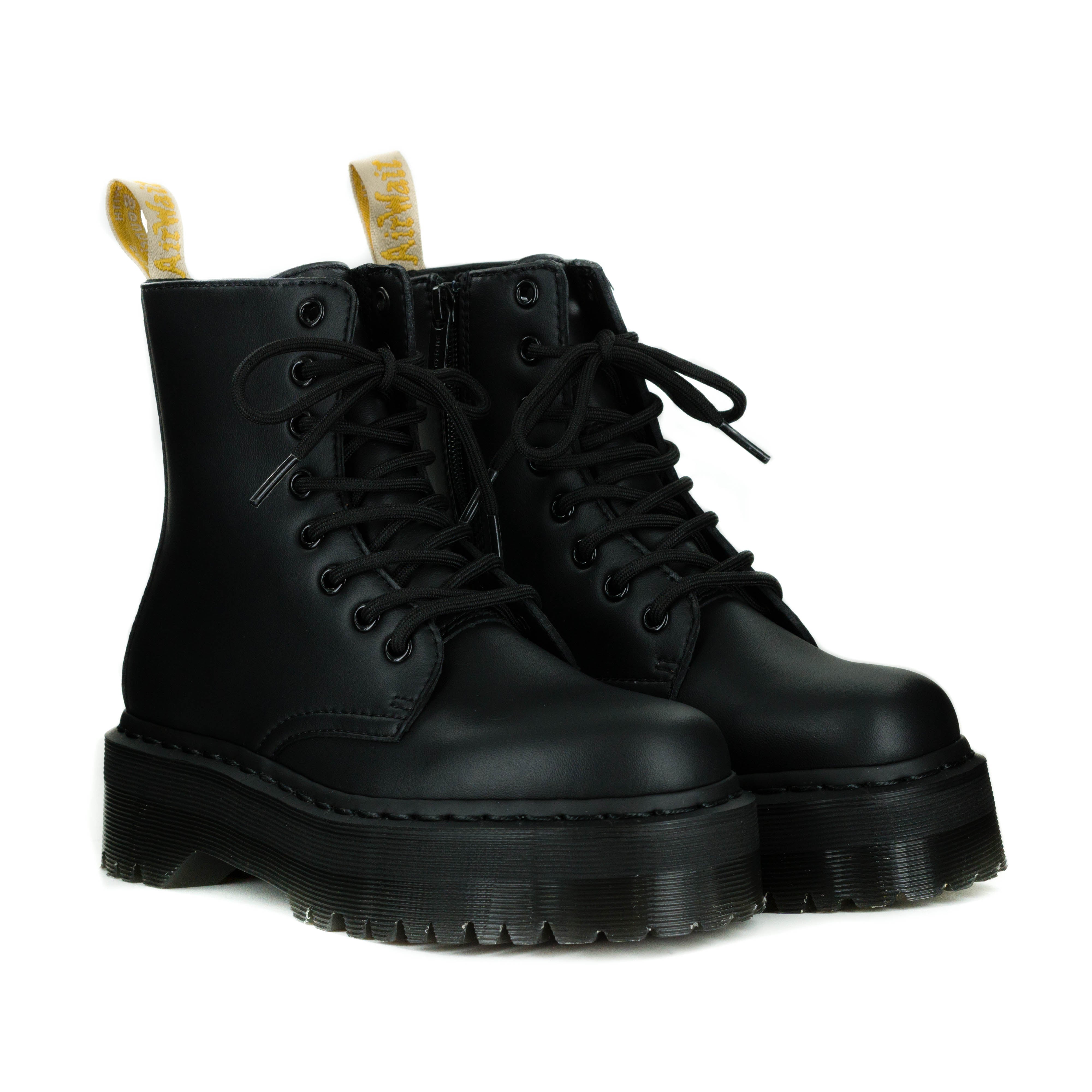 Dr. Martens Vegan Jadon II Black Leather Boots - Stylish & Comfortable for Everyday Wear, Work & Outdoor Adventures