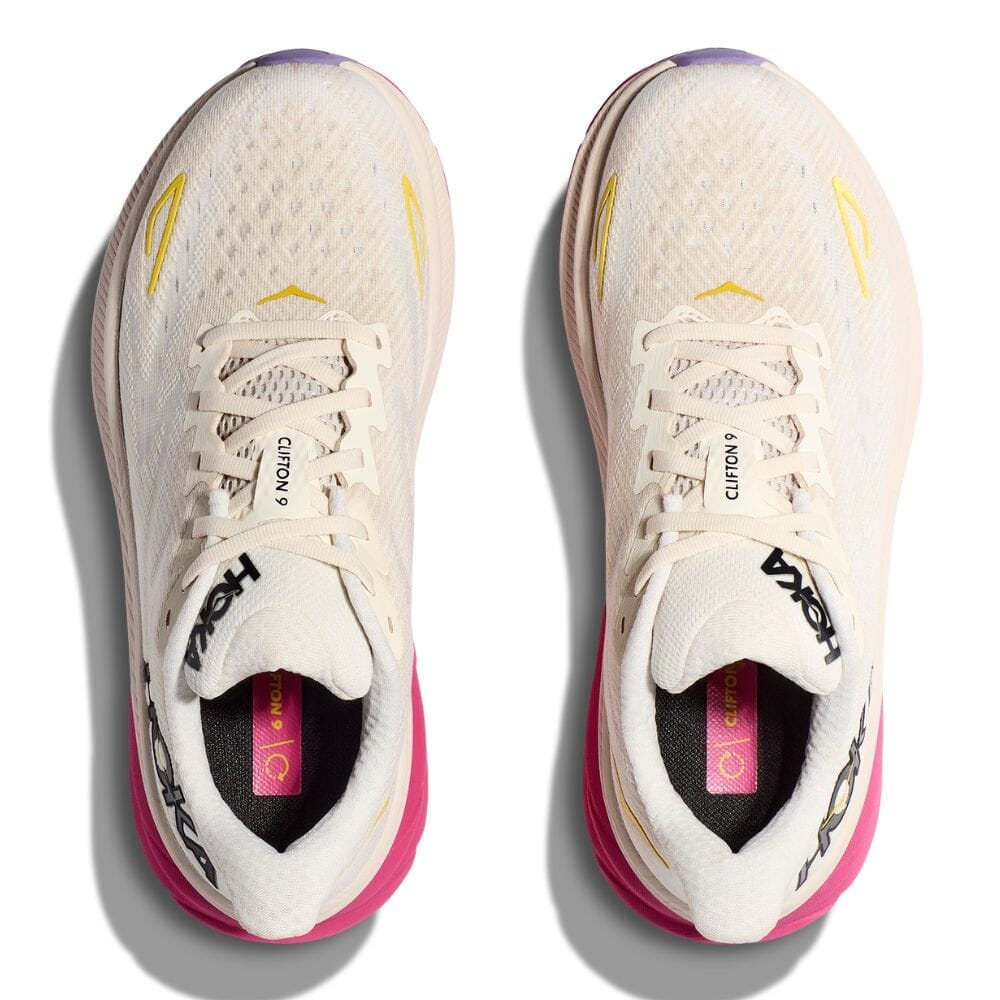 Hoka Women's Clifton 9 Wide Running Shoes - Lightweight Cushioned Sneakers for Road Running, Jogging & Walking - Comfortable Athletic Shoes for Women with Arch Support