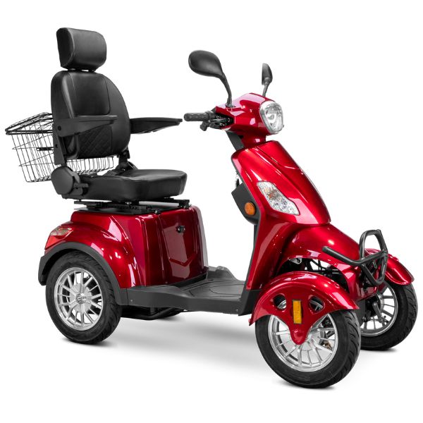 Premium Full Size 4 Wheel Mobility Scooter for Adults - Lightweight Electric Wheelchair with Long Battery Life - Ideal for Outdoor Travel, Shopping & Daily Mobility Assistance