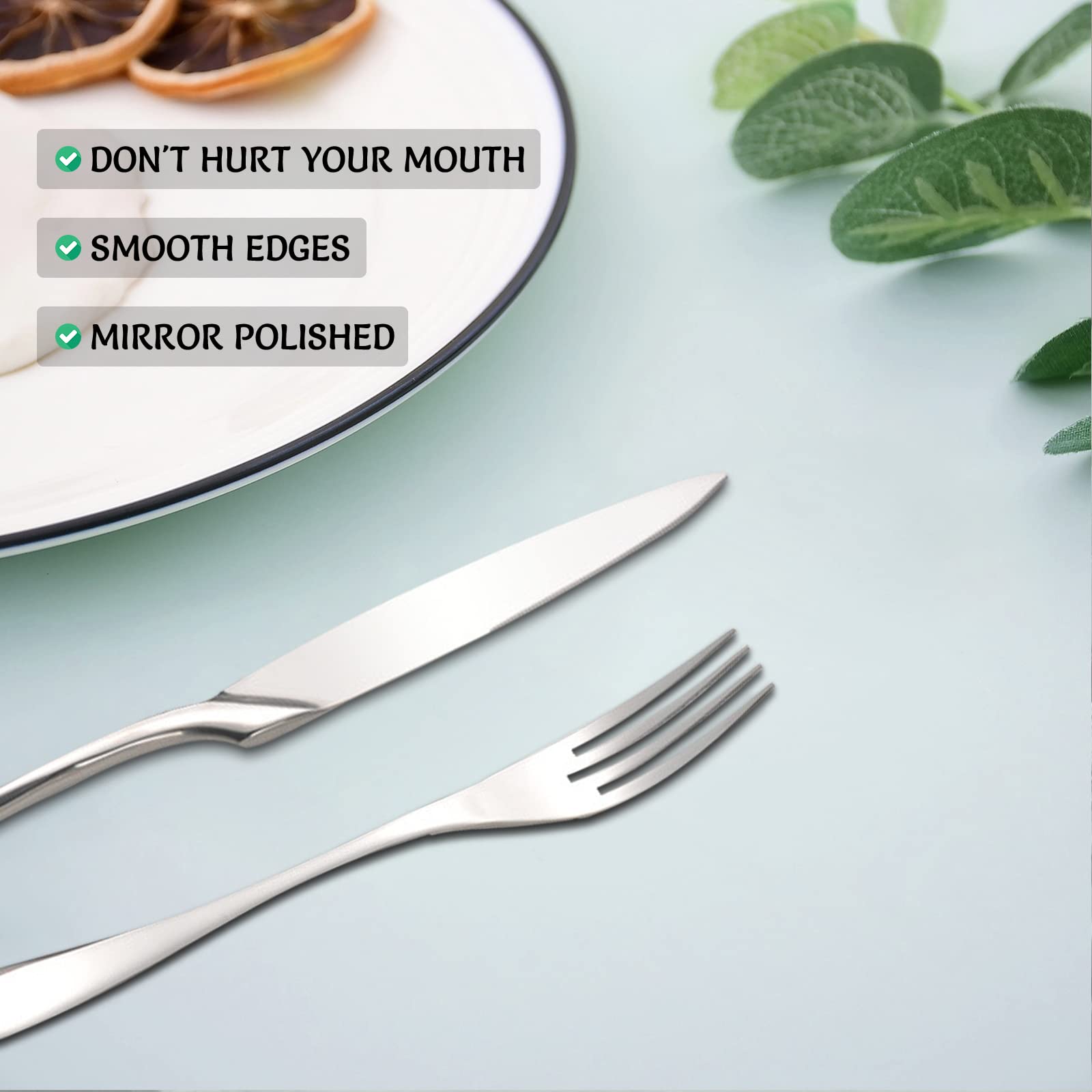 72-Piece Stainless Steel Flatware Set - 18/10 Dishwasher Safe Silverware for 12 People - Ergonomic Design Cutlery Set for Dining, Parties, and Everyday Use (72pcs)