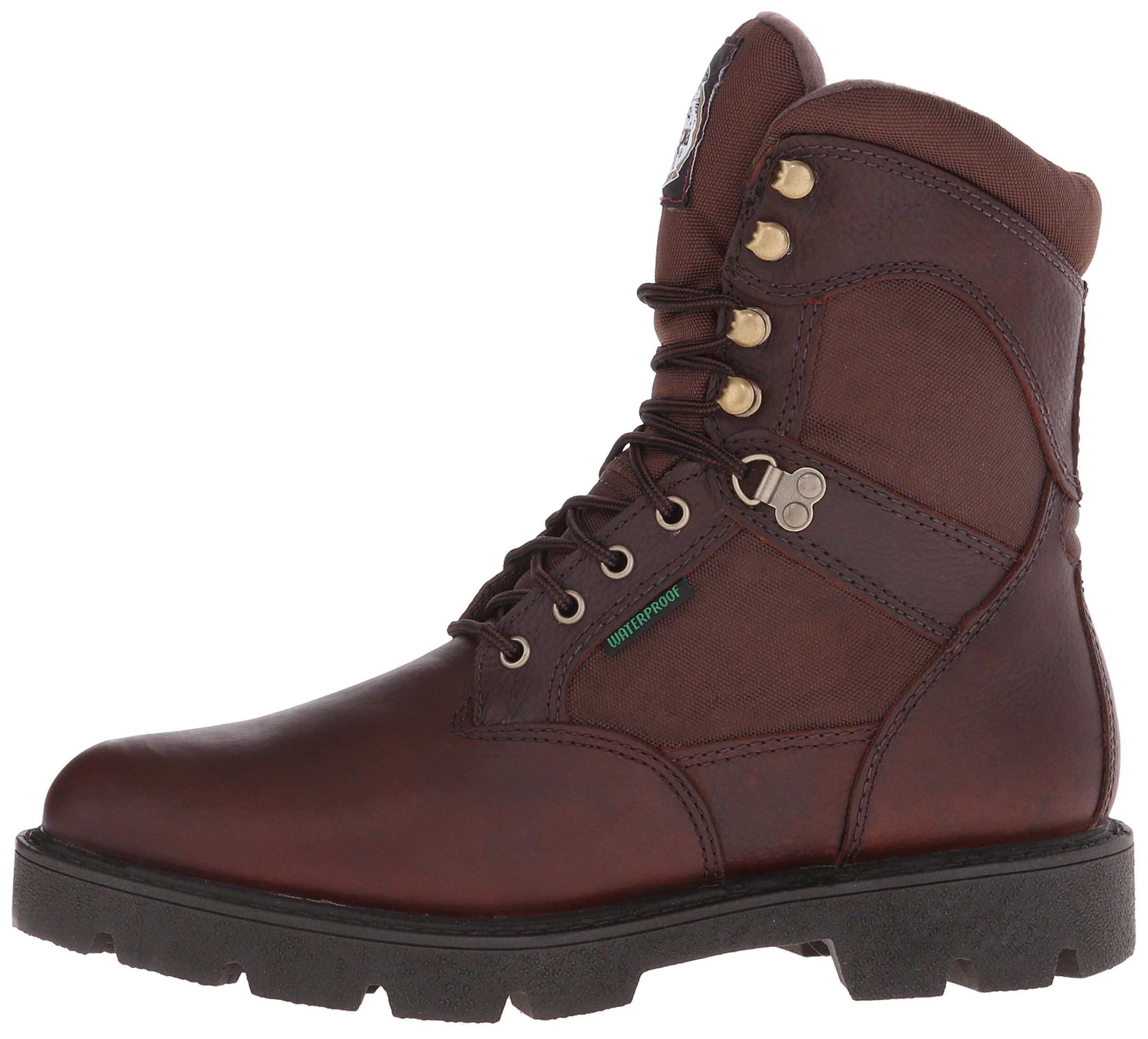 Georgia Boot Men's Homeland 8 Inch Waterproof Work Boots - Steel Toe, Slip Resistant, Comfortable for Construction, Landscaping & Outdoor Work