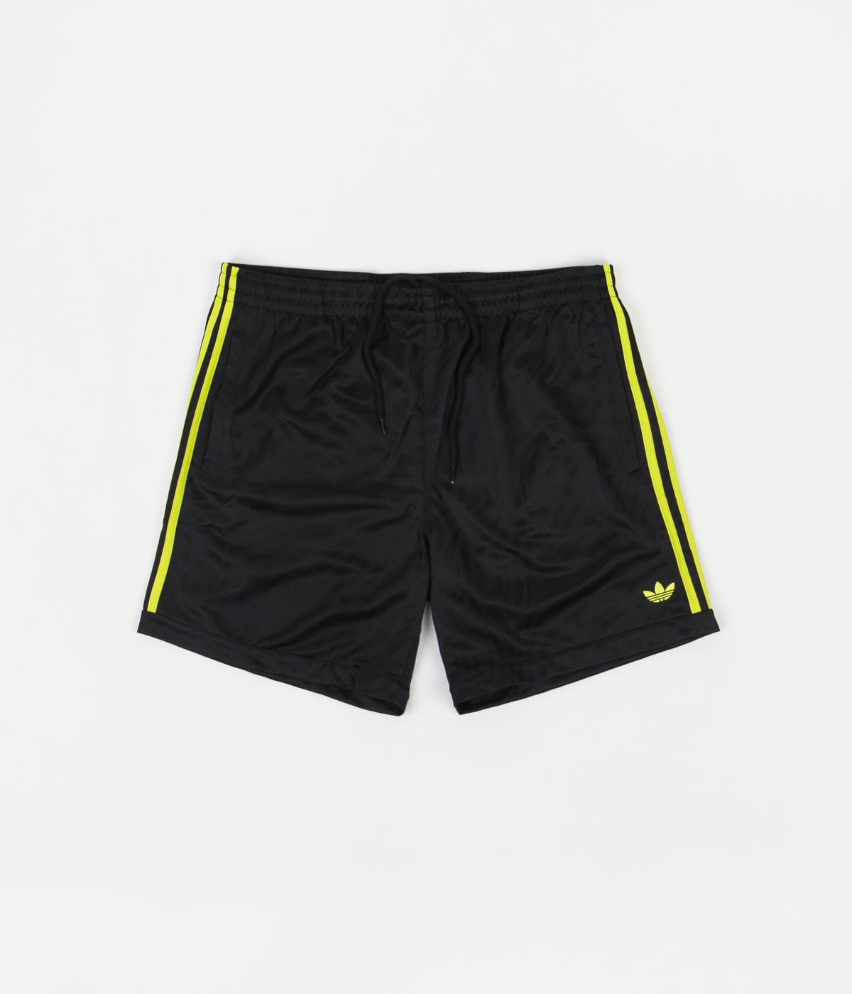 Adidas Men's Athletic Running Shorts - Black & Acid Yellow for Gym, Workout & Casual Wear