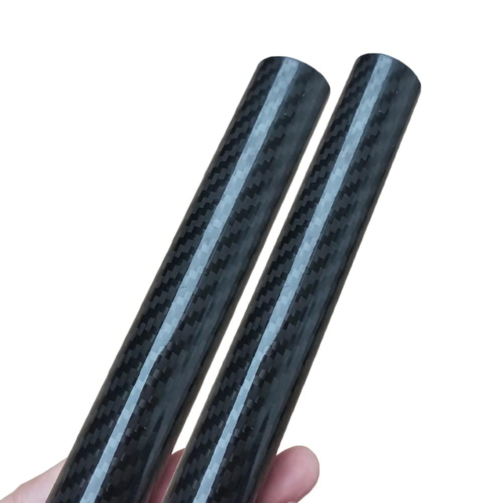 High-Strength 3K Carbon Fiber Tube - 2PCS Hollow Roll Wrapped Twill Glossy Bar (40mm×37mm×500mm) for RC Cars, Drones, and DIY Projects - Lightweight & Durable Aerospace-Grade Material