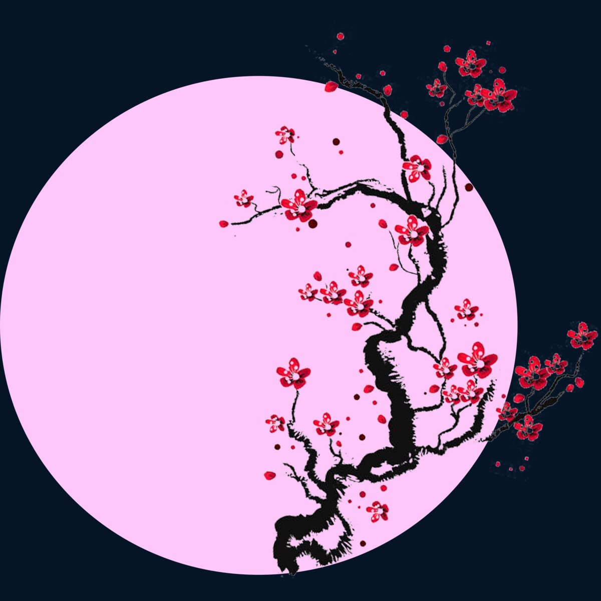 AnimeStyles Boys Cherry Blossom Tree Graphic T-Shirt - Soft Cotton Tee for Kids - Perfect for Spring Outfits & Anime Fans