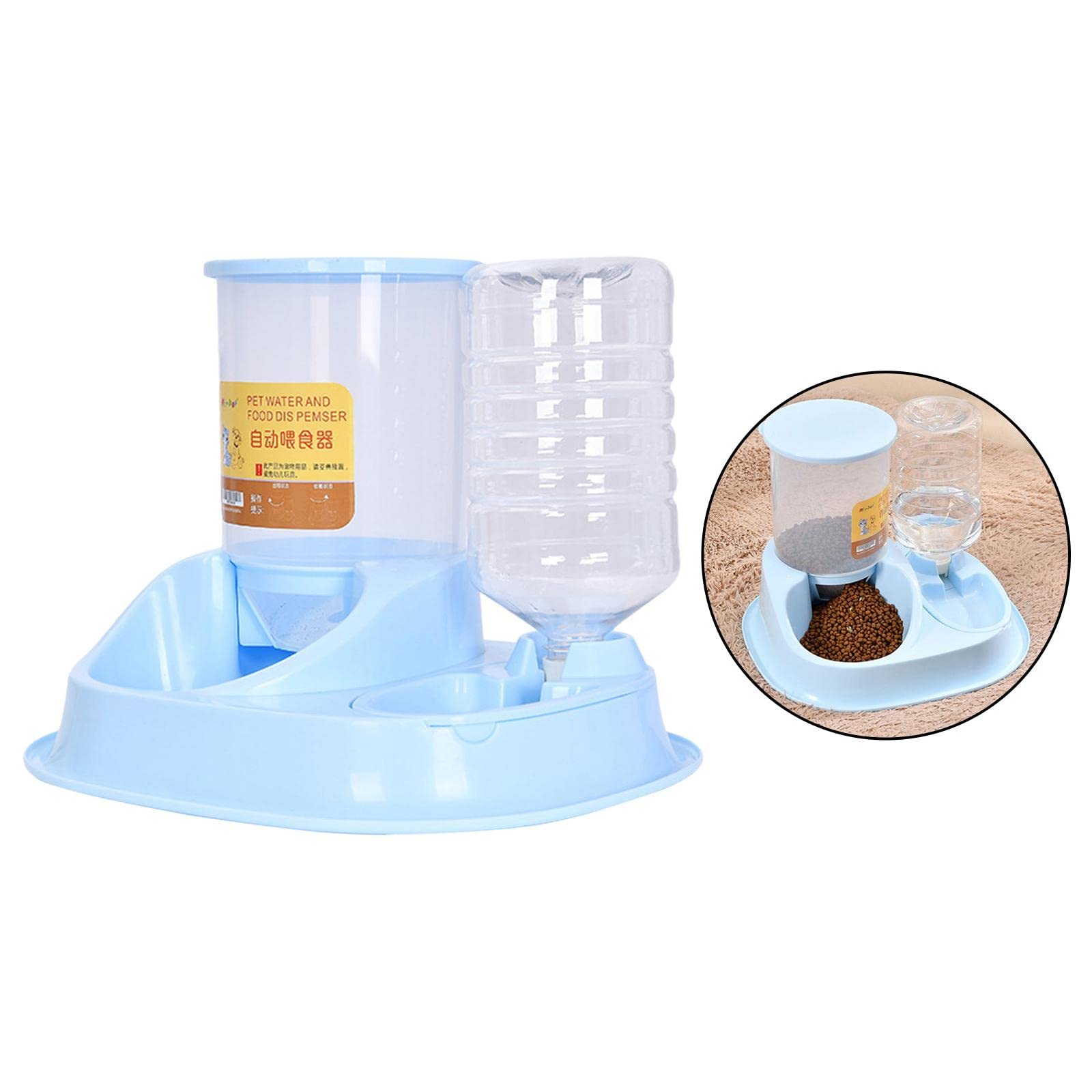 MYADDICTION Automatic PET Water Dispenser for Cats, Dogs, and Puppies - Blue - Ideal for Home, Office, and Travel Use