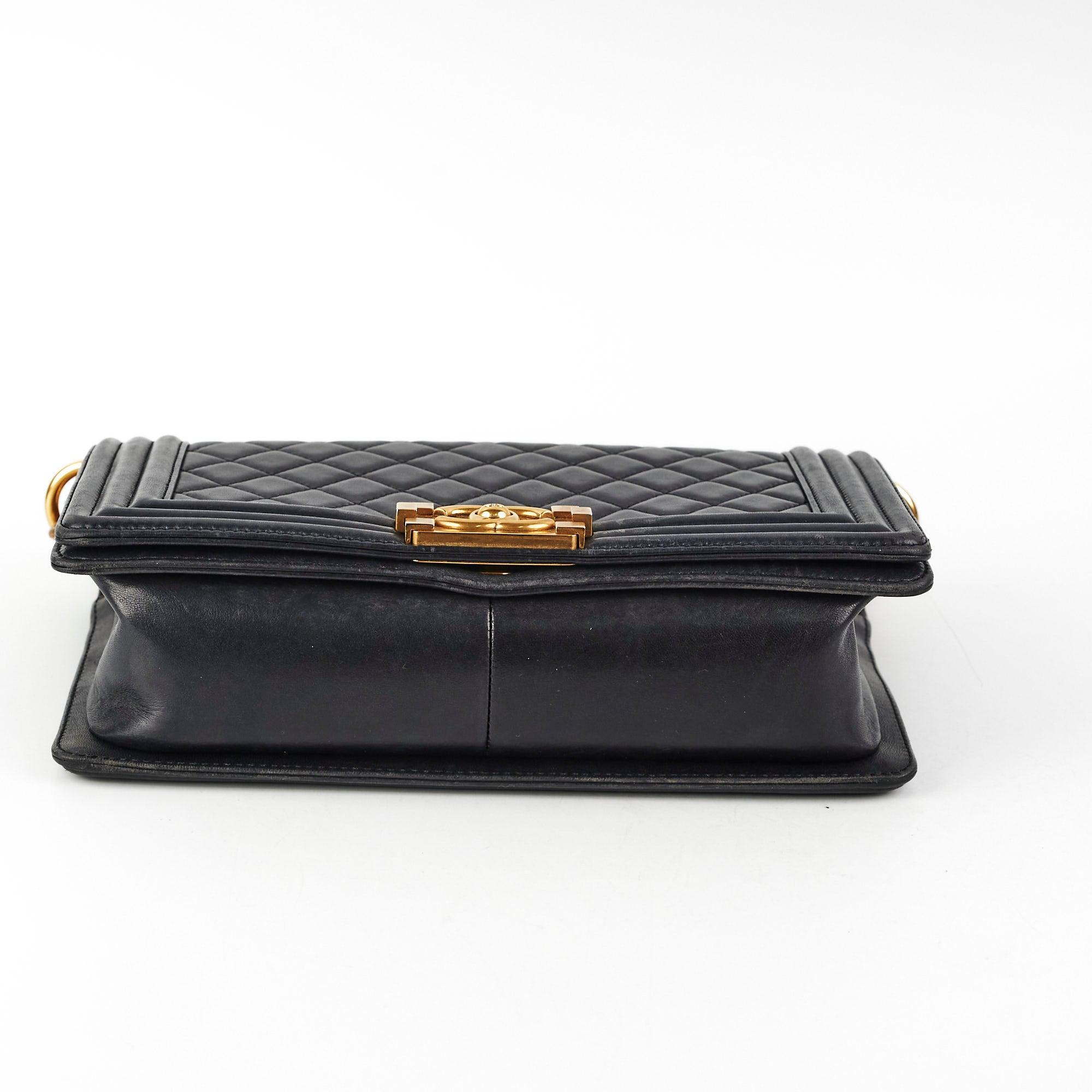 Chanel Old Medium Boy Bag in Navy Blue - Luxury Crossbody Handbag for Women, Perfect for Parties, Dates & Everyday Use