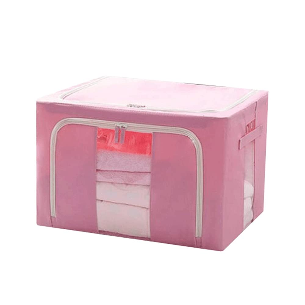 WOCOYO Foldable Storage Bins with Lids & Handles - 1 Pack Linen Fabric Storage Boxes for Organizing Toys, Clothes, Books & Home Essentials | Perfect for Closet, Nursery & Office Organization