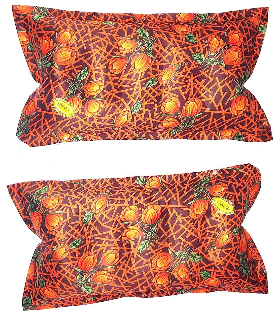 Floral Print Duckback Air Pillow - Comfortable Travel Neck Pillow for Airplane, Car & Camping - Support for Long Flights & Road Trips