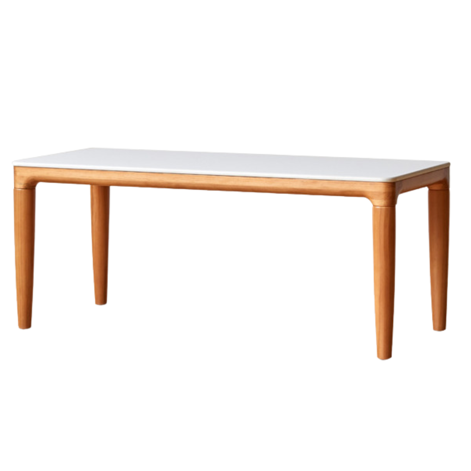 Modern Pine Solid Wood Coffee Table with Rock Plate Design - Stylish and Durable Living Room Furniture for Home Decor