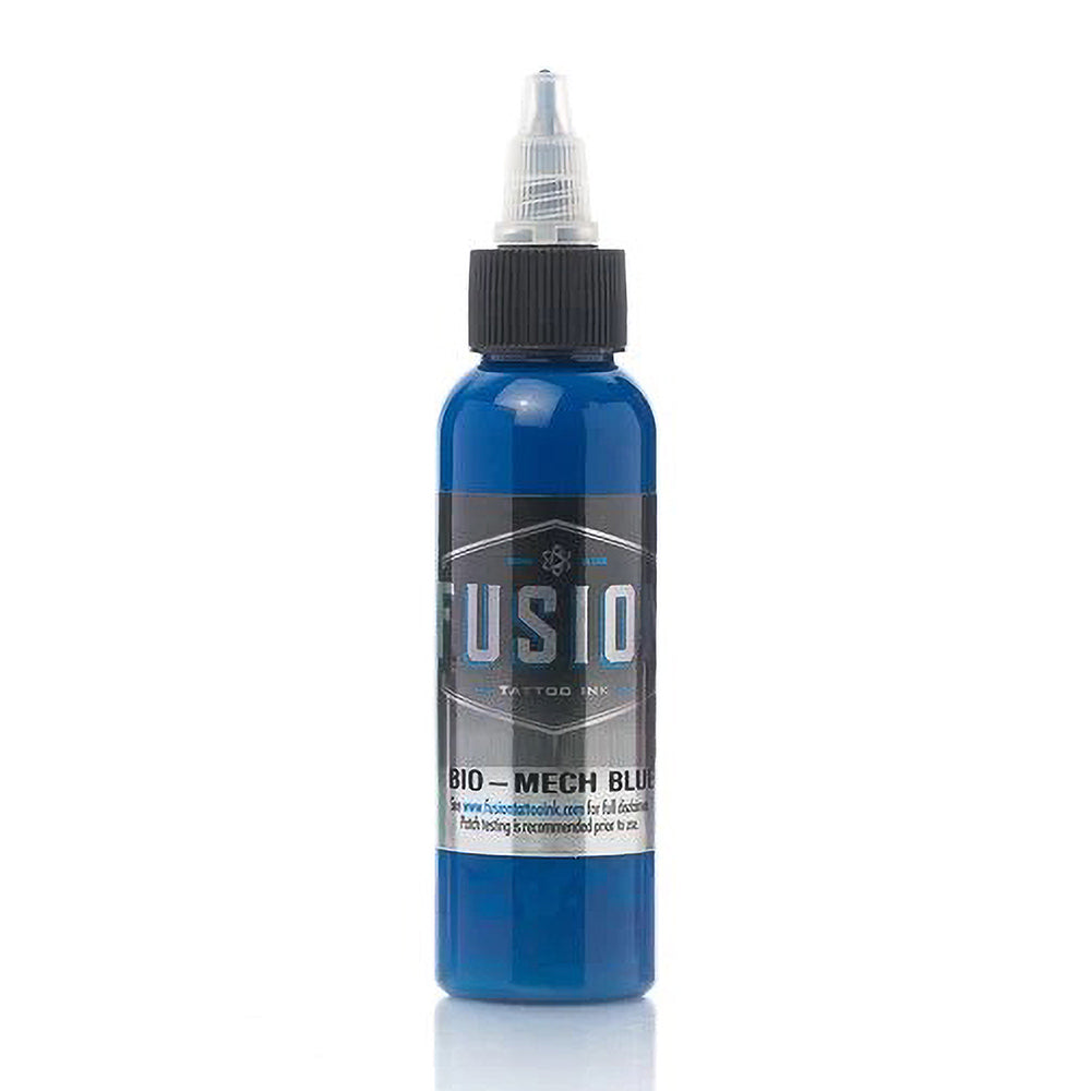 Bio Mech Blue Tattoo Ink - Professional Fusion Formula, 1oz Bottle - Ideal for Tattoo Artists & Permanent Makeup - Perfect for Realism, Watercolor & Fine Line Tattoos