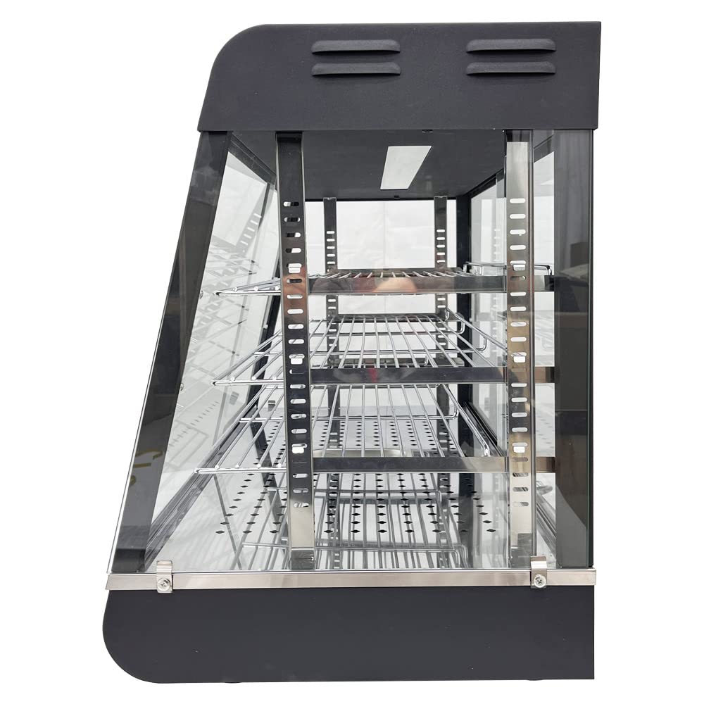 INTSUPERMAI Commercial Food Warmer - 3-Tier Countertop Pizza & Pastry Display Case, 35.43