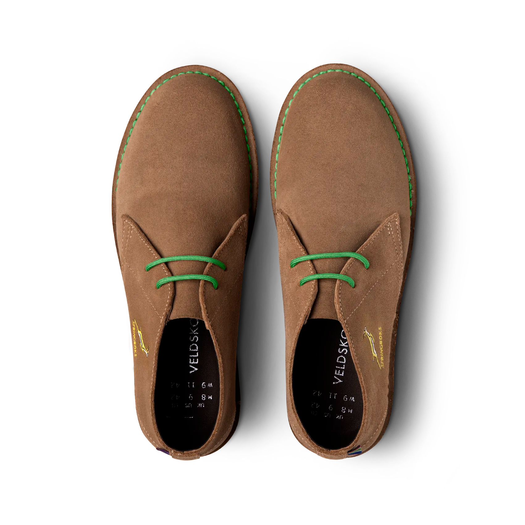 Heritage Springbok Shoes - Green Sole Comfort Sneakers for Men & Women | Casual Walking, Running & Everyday Wear