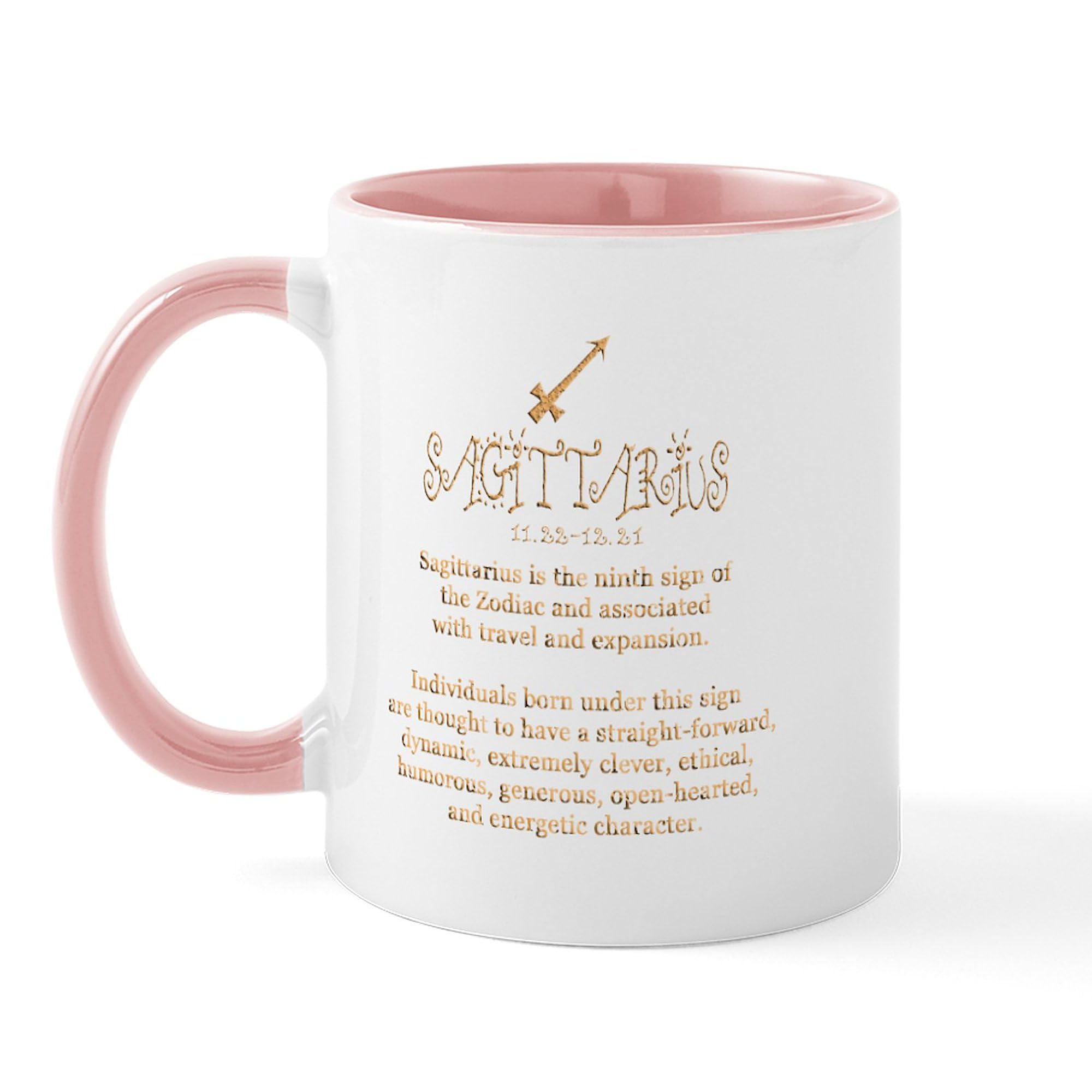 Sagittarius Zodiac Sign 11 oz Ceramic Coffee Mug - 325 ml White Tea Cup for Hot & Cold Drinks - Perfect for Home, Office, or Gift for Sagittarius Birthday