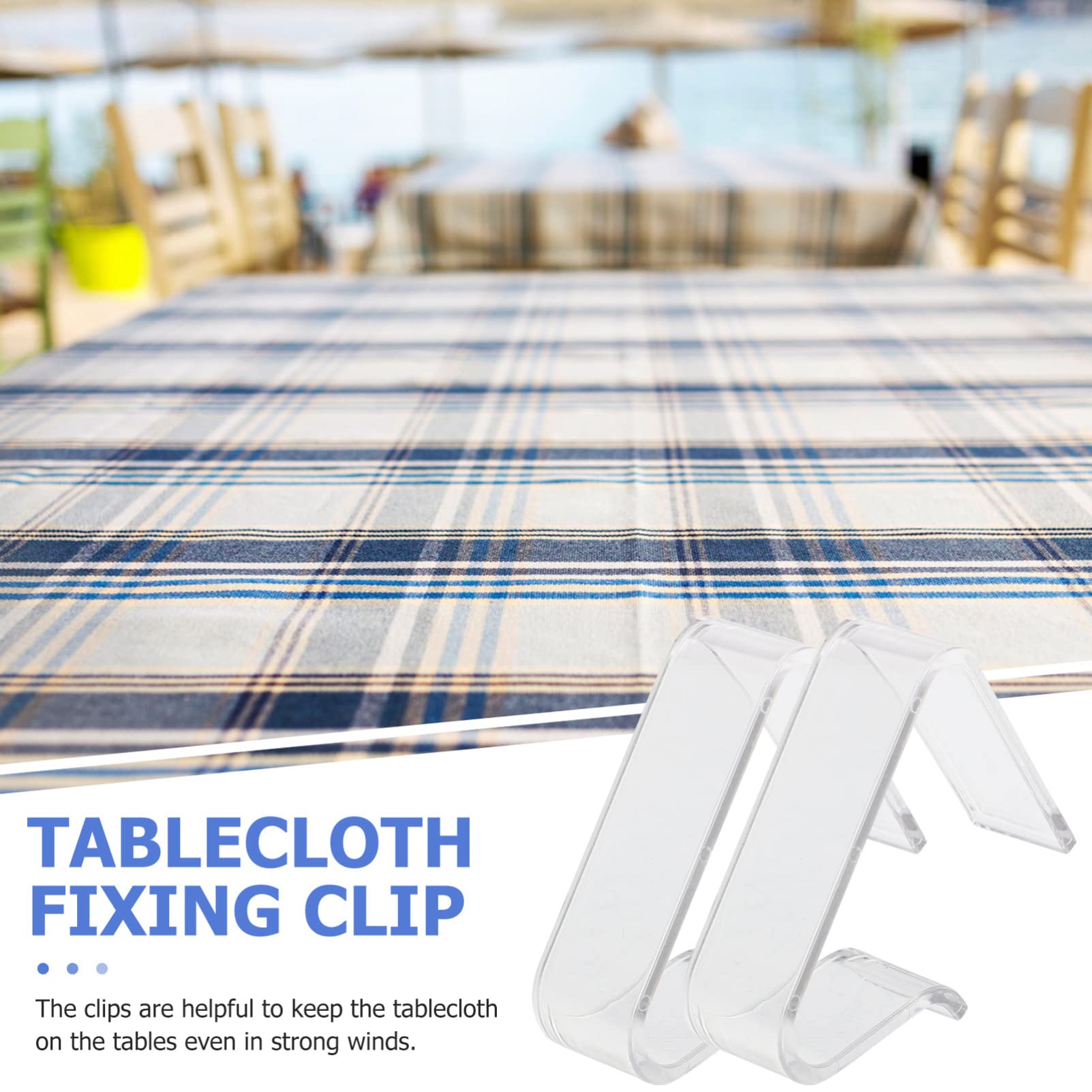 Yardwe 4-Pack Heavy Duty Plastic Tablecloth Clips for Outdoor Picnics - Large Triangle Table Cloth Holders for Picnic Tables, Dinner Parties & Outdoor Dining - Secure Table Cover in Windy Conditions