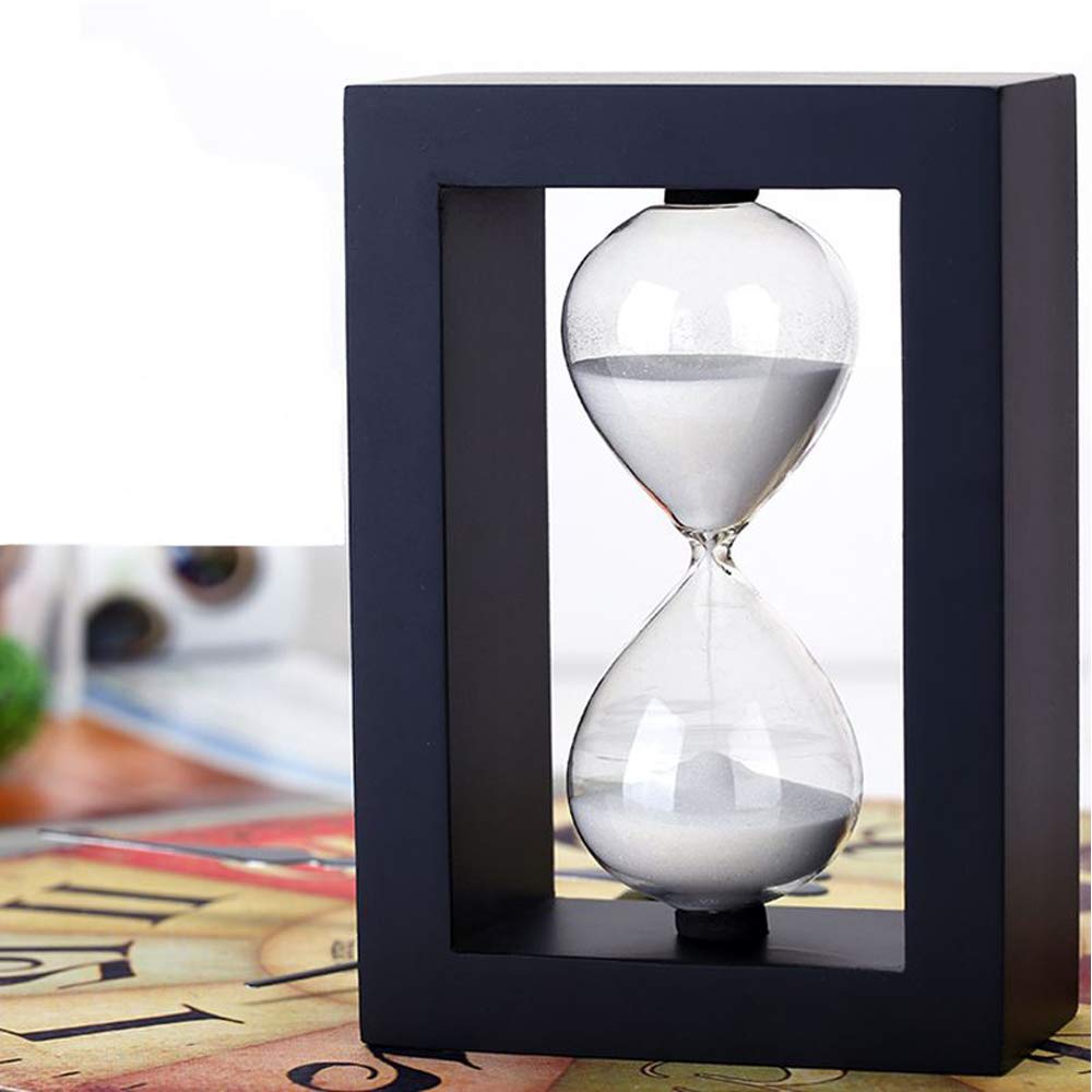 60 Minute Rectangle Hourglass Sand Timer - Decorative & Functional Sand Clock for Yoga, Meditation, Study & Office Productivity