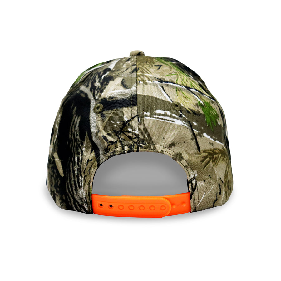 Lion Shield Back Woods Print Snapback Hat - Stylish Adjustable Baseball Cap for Outdoor Adventures, Hiking, and Casual Wear