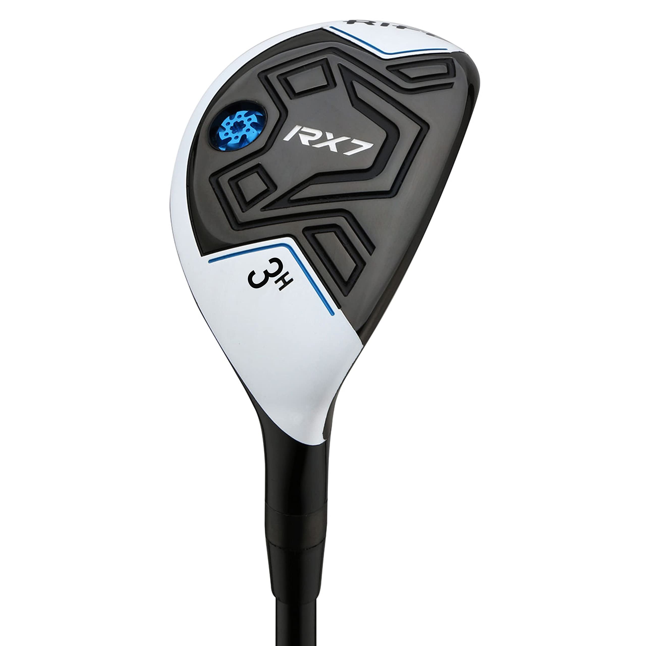 Rife RX7 Stiff Flex #3 Hybrid Utility Golf Club for Men - Graphite Shaft with Headcover - Perfect for Mid-Handicap Players & Course Versatility