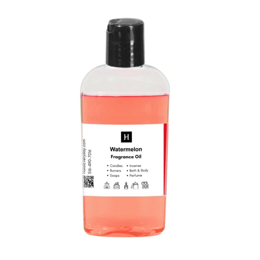 Halal-Certified Fragrance Oil for Soap Making, Candles, Body Oil & DIY - 100% Pure Watermelon Scent (4 oz) - Perfect for Aromatherapy, Home Scenting & Gift Making