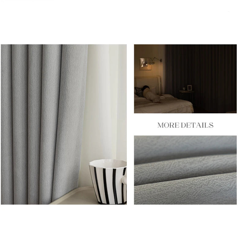 Ellie Anti-Bacterial Chenille Curtain Swatch - Soft Textured Fabric for Living Room, Bedroom & Nursery Decor - Premium Home Window Treatment