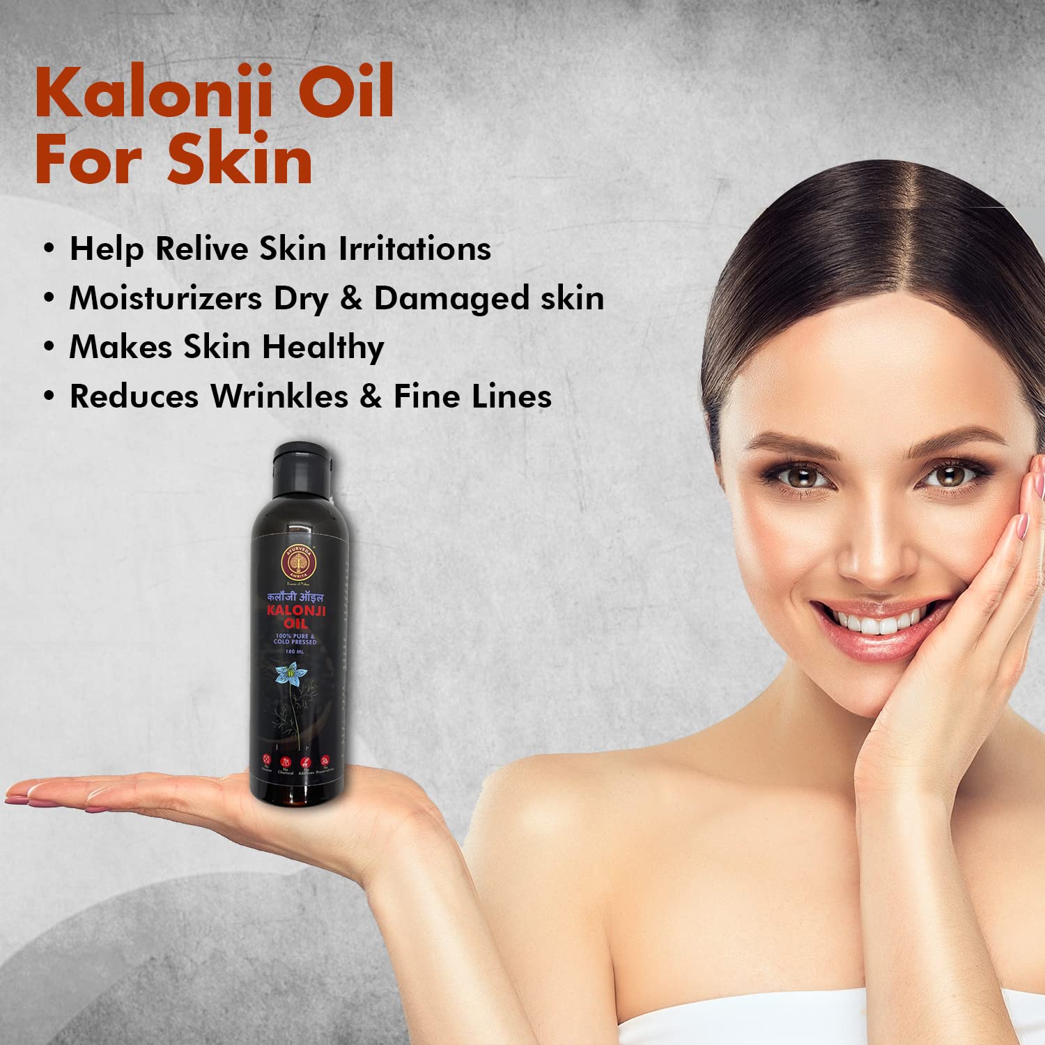 Pure Cold Pressed Kalonji Black Seed Oil (180ml) - Ayurvedic Amrita Oil for Hair Growth & Skin Care | Natural Remedy for Dry Scalp, Acne & Healthy Hair | Perfect for Massage, Aromatherapy & Daily Beauty Routine