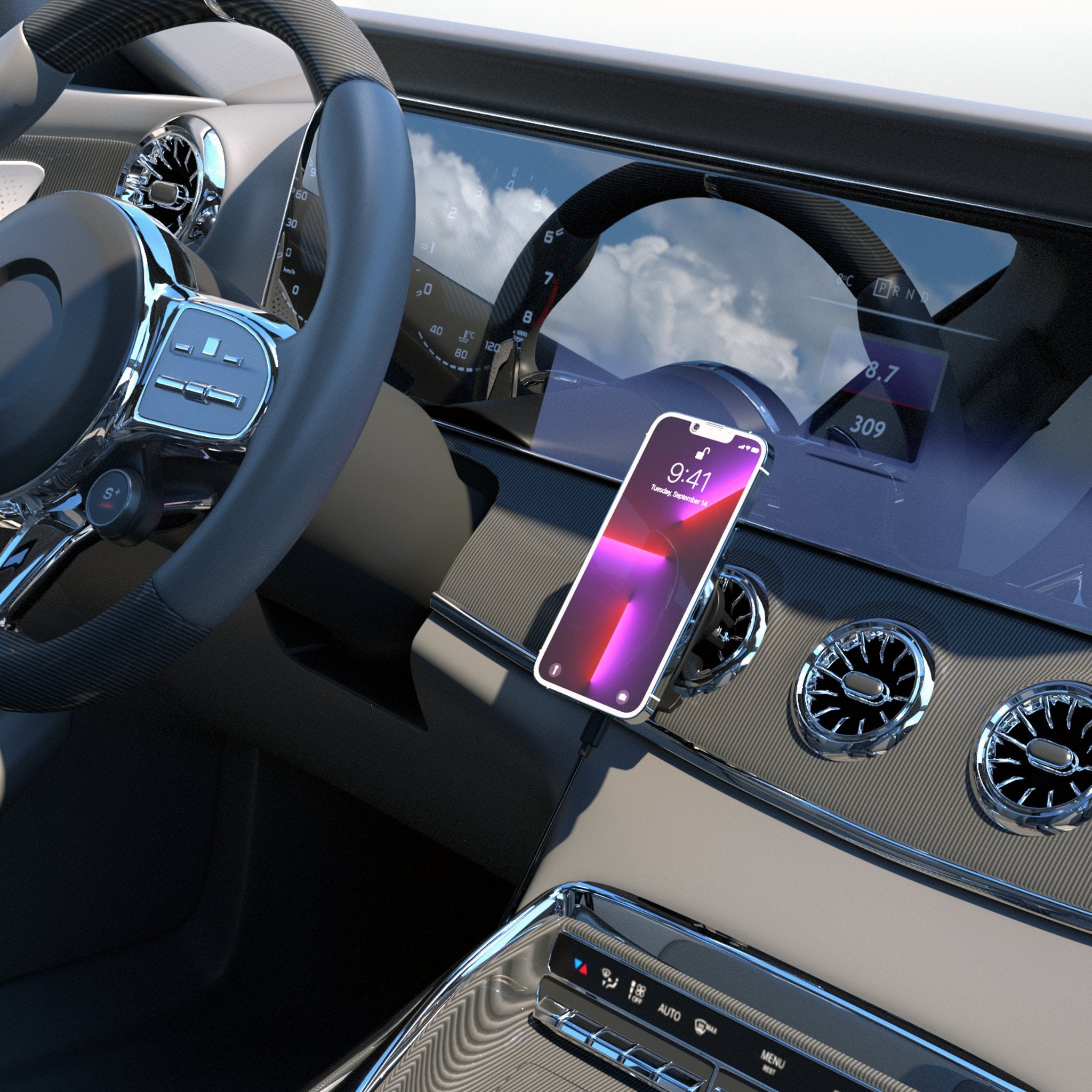 Arizona Cardinals 2024 Limited Edition Wireless Car Charger with Fast Charging - Perfect for NFL Fans & Road Trips