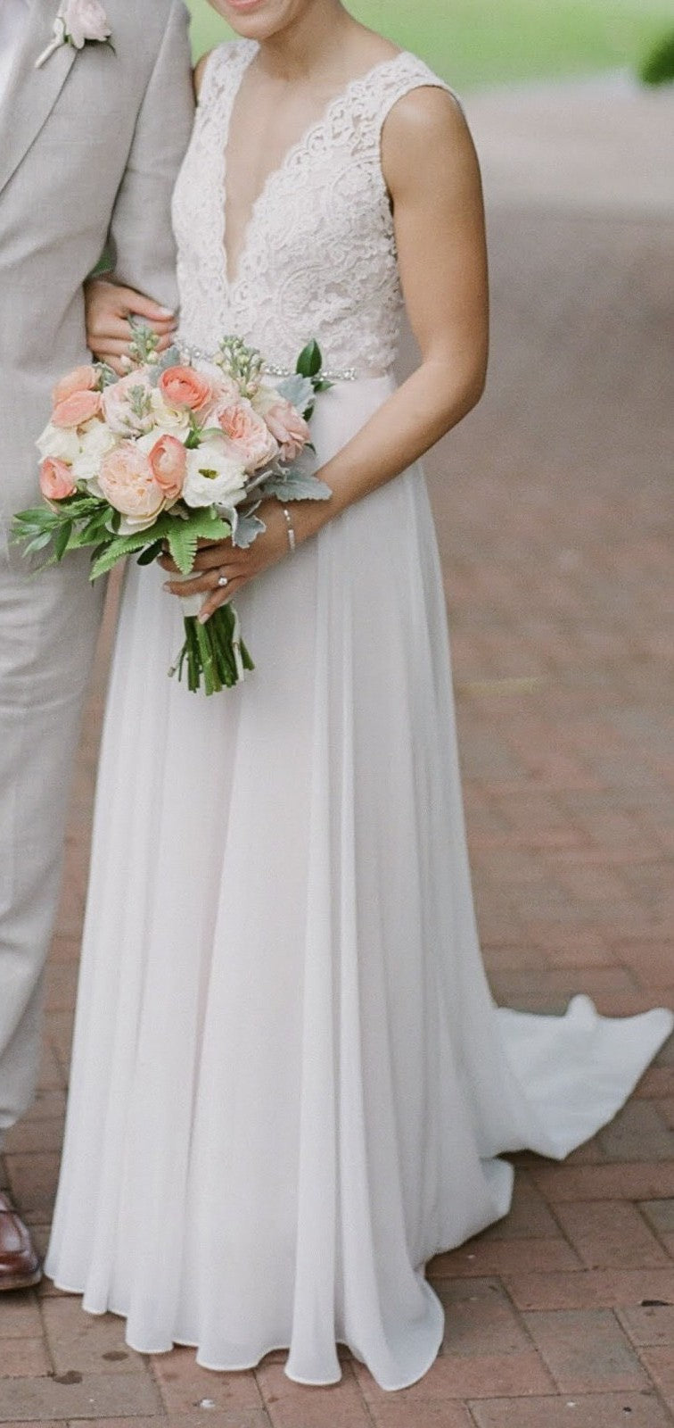 BHLDN Willowby by Watters Taryn Lace Wedding Gown - Elegant A-Line Bridal Dress for Beach, Garden & Outdoor Ceremonies