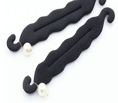 Style Craze Women's Foam Sponge Magic Hair Donut - Quick Messy Bun Maker & Twist Device with Pearl for DIY Hairstyles | Perfect for Updos, Ponytails & Everyday Hair Accessories