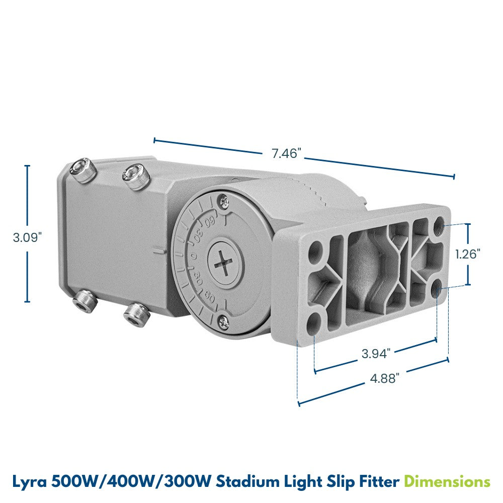 LYRA LED Stadium Light 500W/400W/300W - 75,000 Lumens 5000K Daylight White - 100-277V Wide Voltage - 4H4V Beam Angle - Equivalent to 1500W Metal Halide - 10 Year Warranty - Perfect for Outdoor Sports Fields, Stadiums, Parking Lots and Large Area Lighting