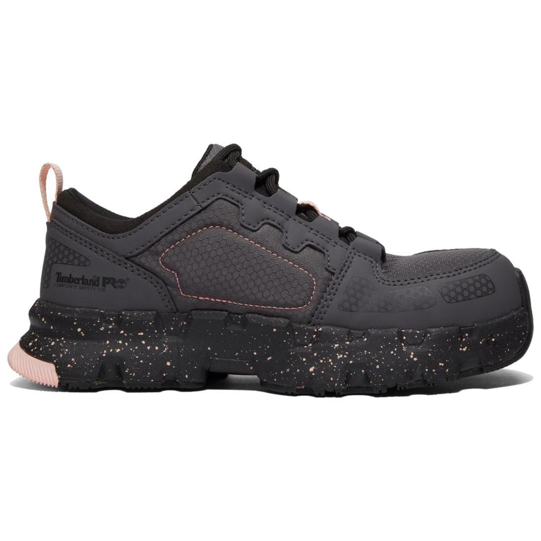 Powertrain EV SD10 Women's Composite Toe Work Shoes - Grey & Pink | Slip Resistant, Electrical Hazard Protection for Construction & Warehouse Jobs