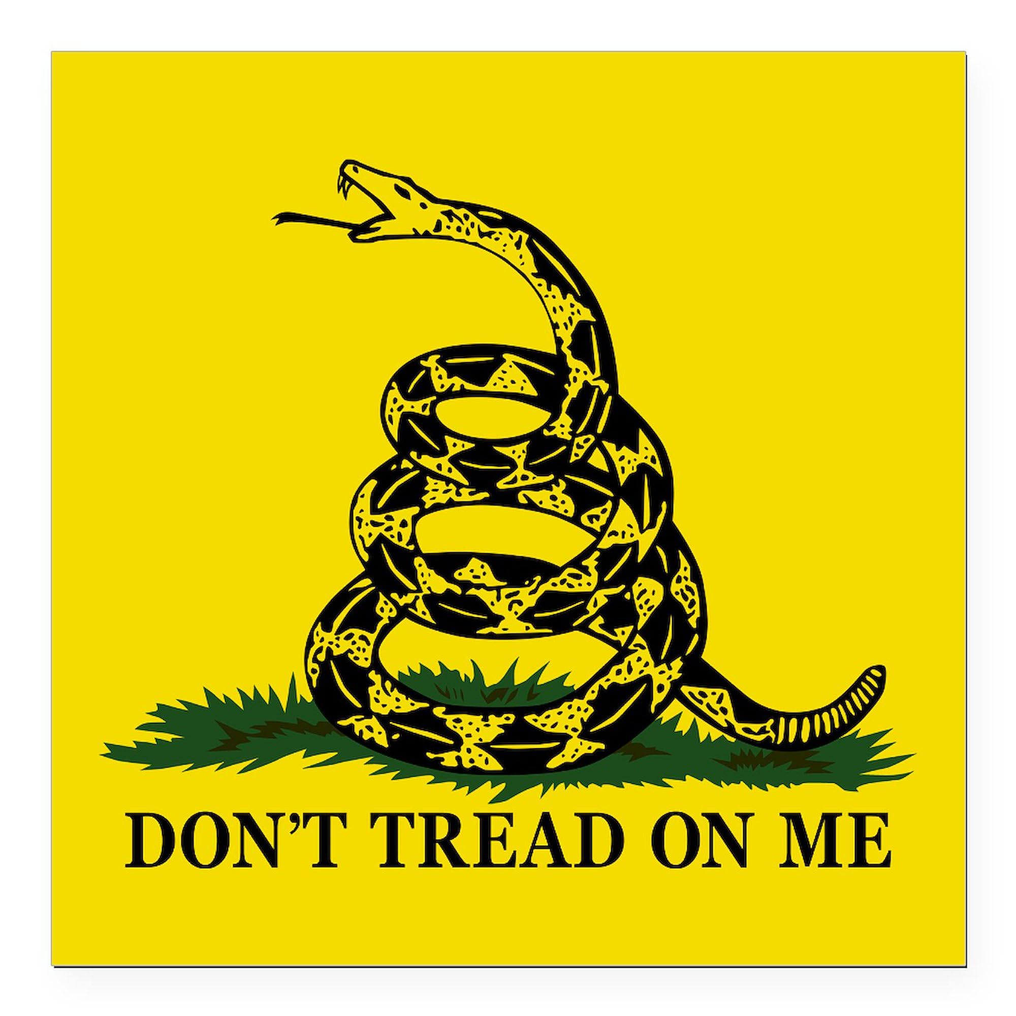 Don't Tread On Me 3x3 Inch Square Car Magnet - American Flag Bumper Sticker for Cars, Trucks & Vehicles | Patriotic Decal for Tailgating, Political Events & Freedom Support