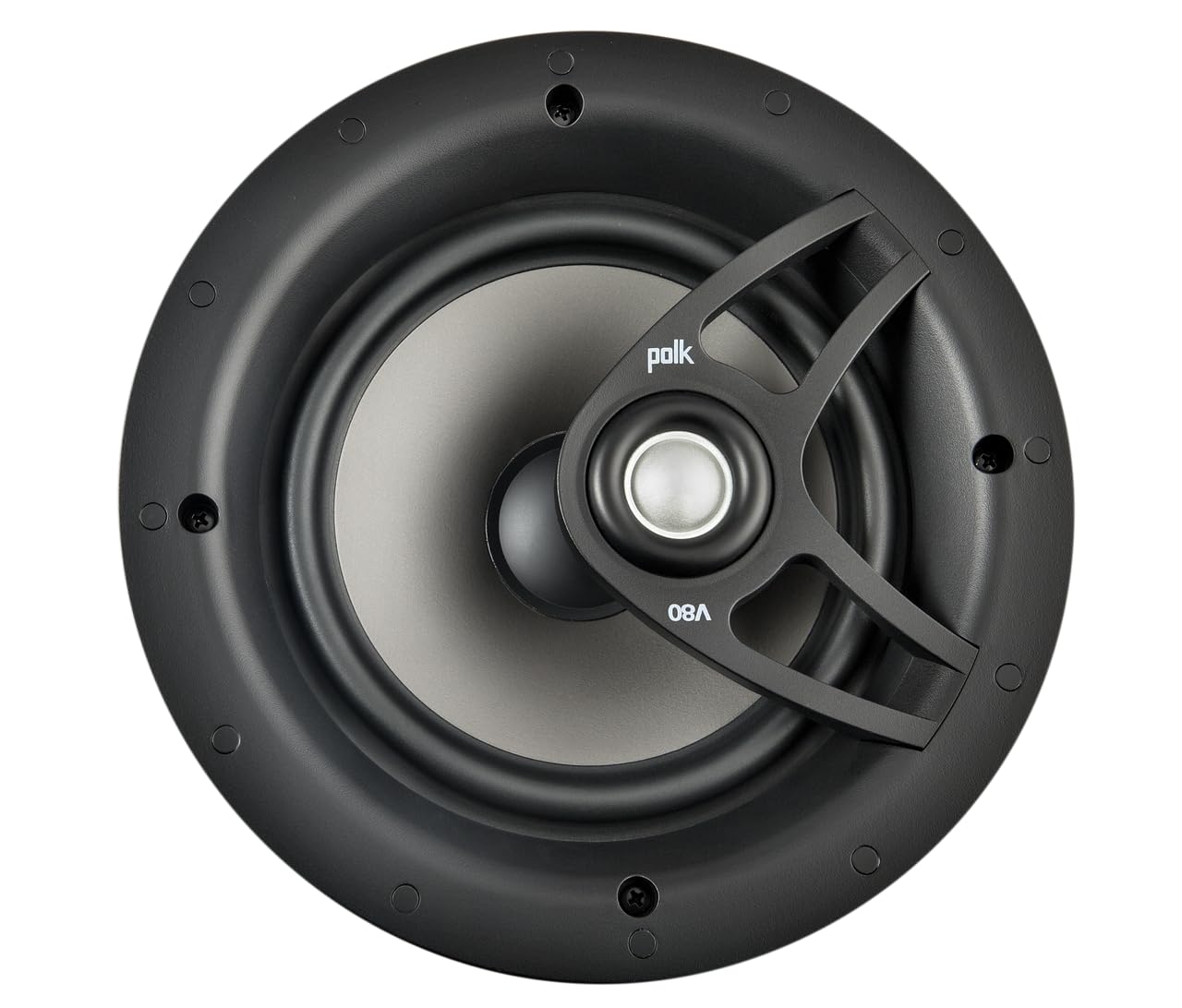 Polk Audio V 80 High Performance In-Ceiling Recessed Speaker - White | Premium Sound for Home Theater, Music & Surround Sound Systems