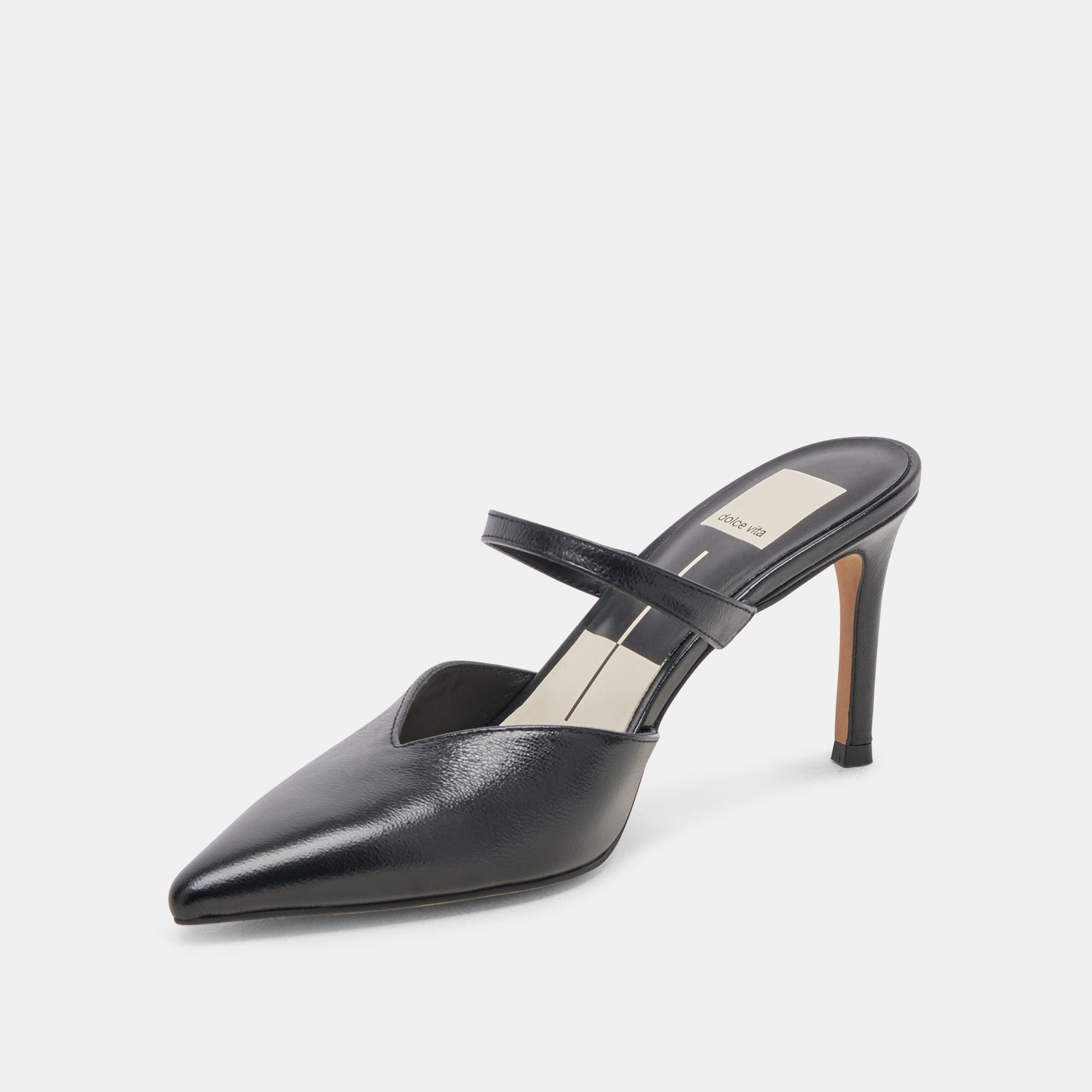 KANIKA Women's High Heels - Midnight Crinkle Patent Leather Pumps for Party, Wedding & Evening Wear
